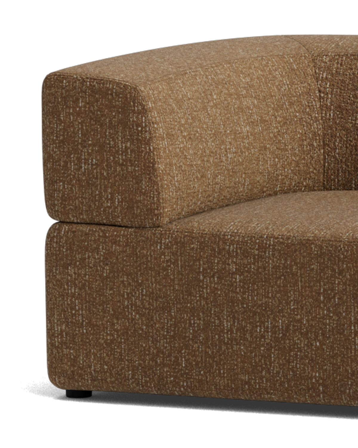 Stretch Large Angled Corner Sofa - Fleck Ginger
