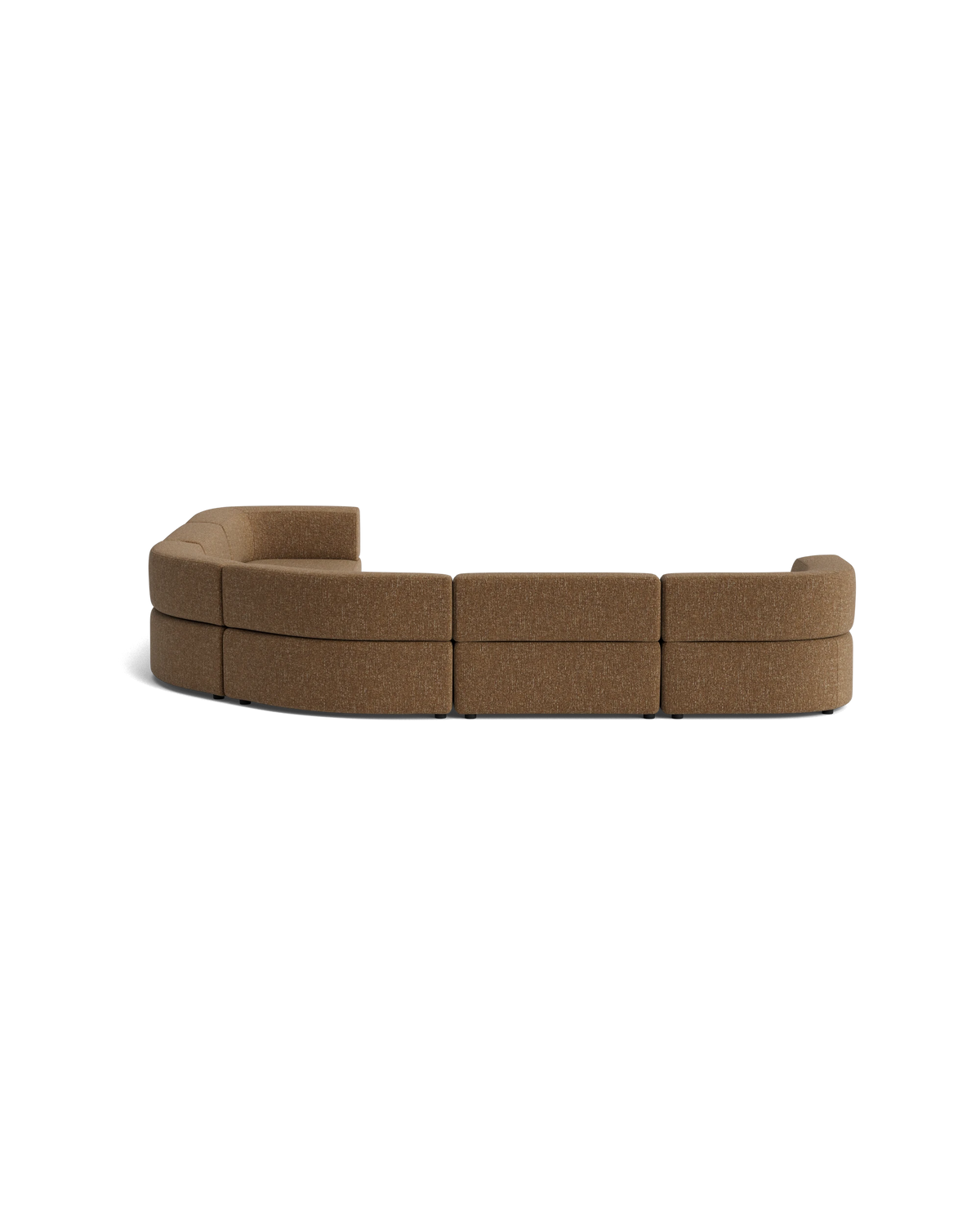 Stretch Large Angled Corner Sofa - Fleck Ginger