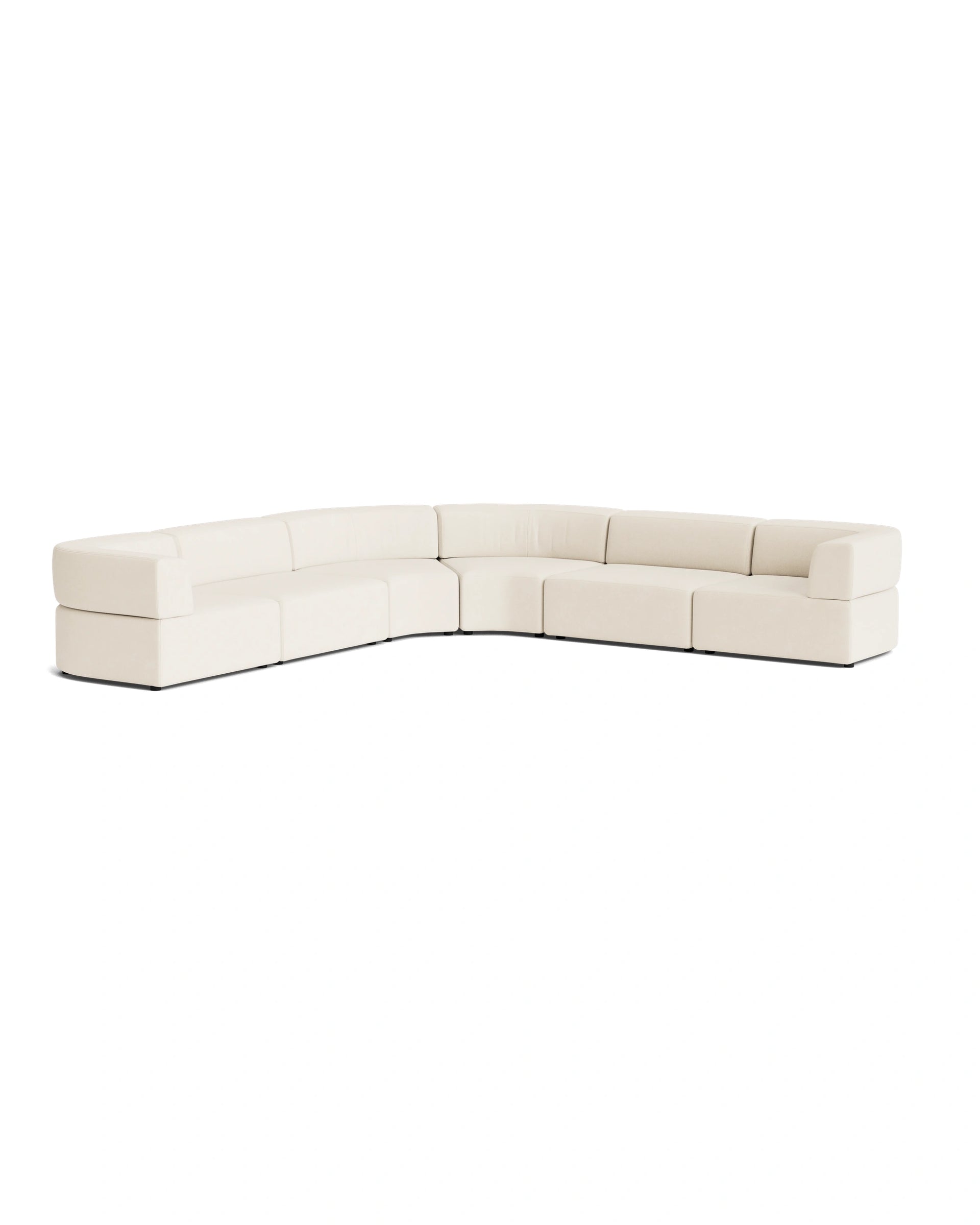 Stretch Large Angled Corner Sofa - Fossil Vanilla