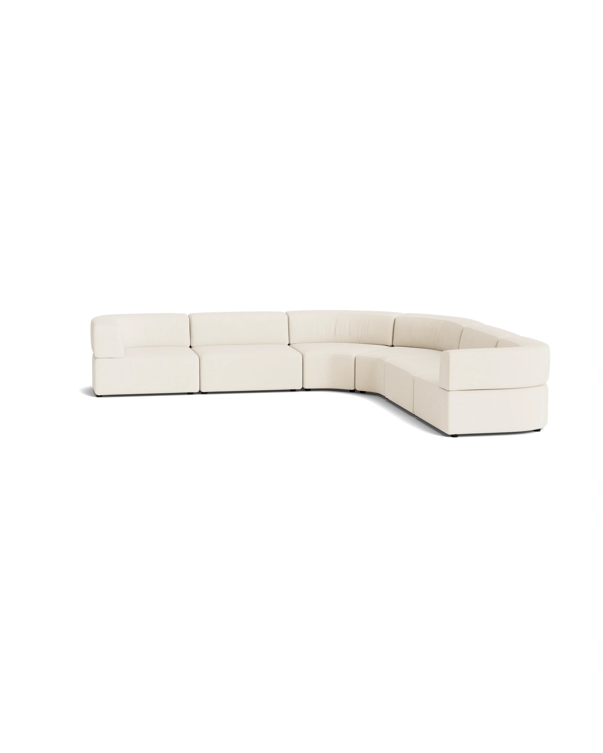 Stretch Large Angled Corner Sofa - Fossil Vanilla
