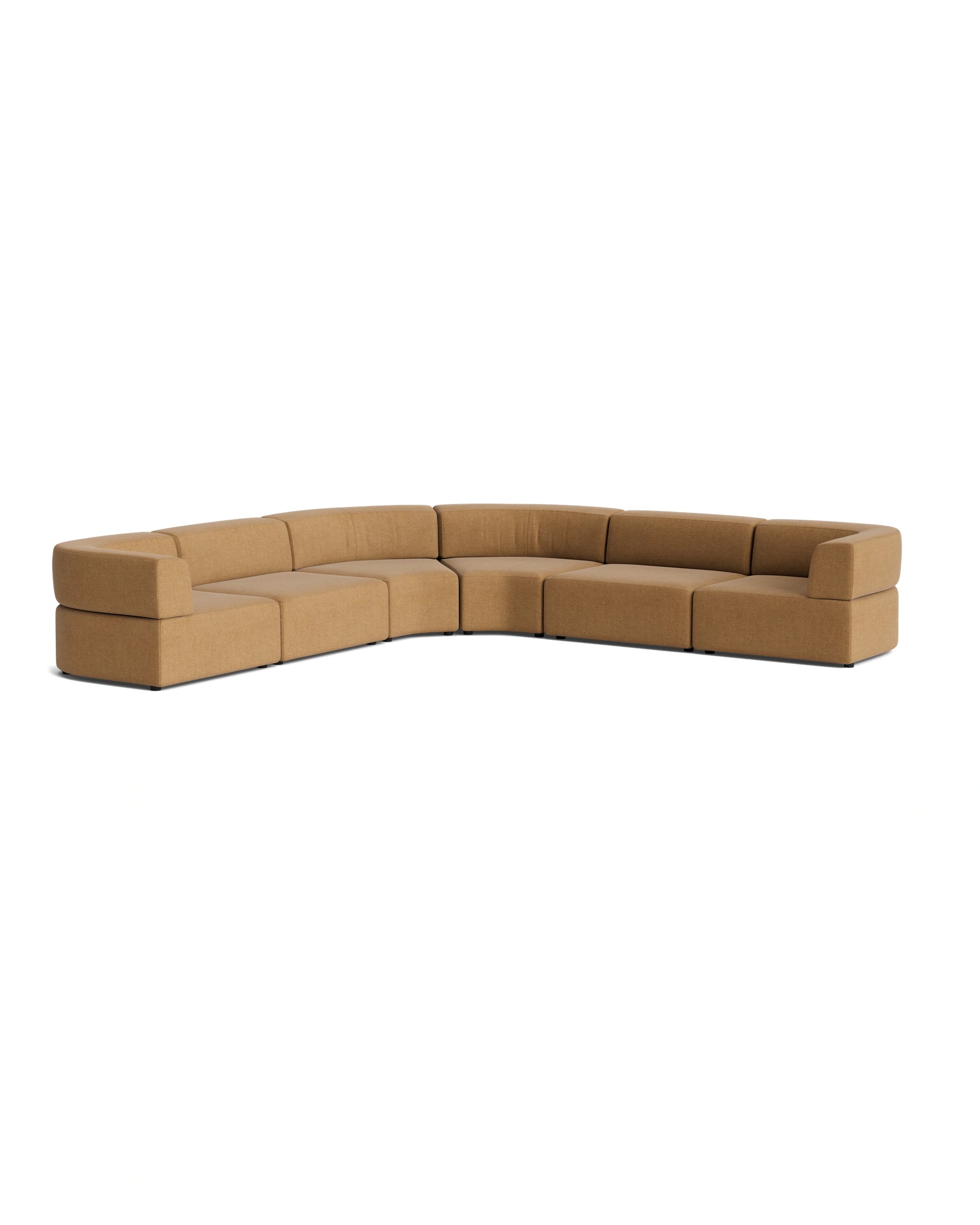 Stretch Large Angled Corner Sofa - Fossil Fawn