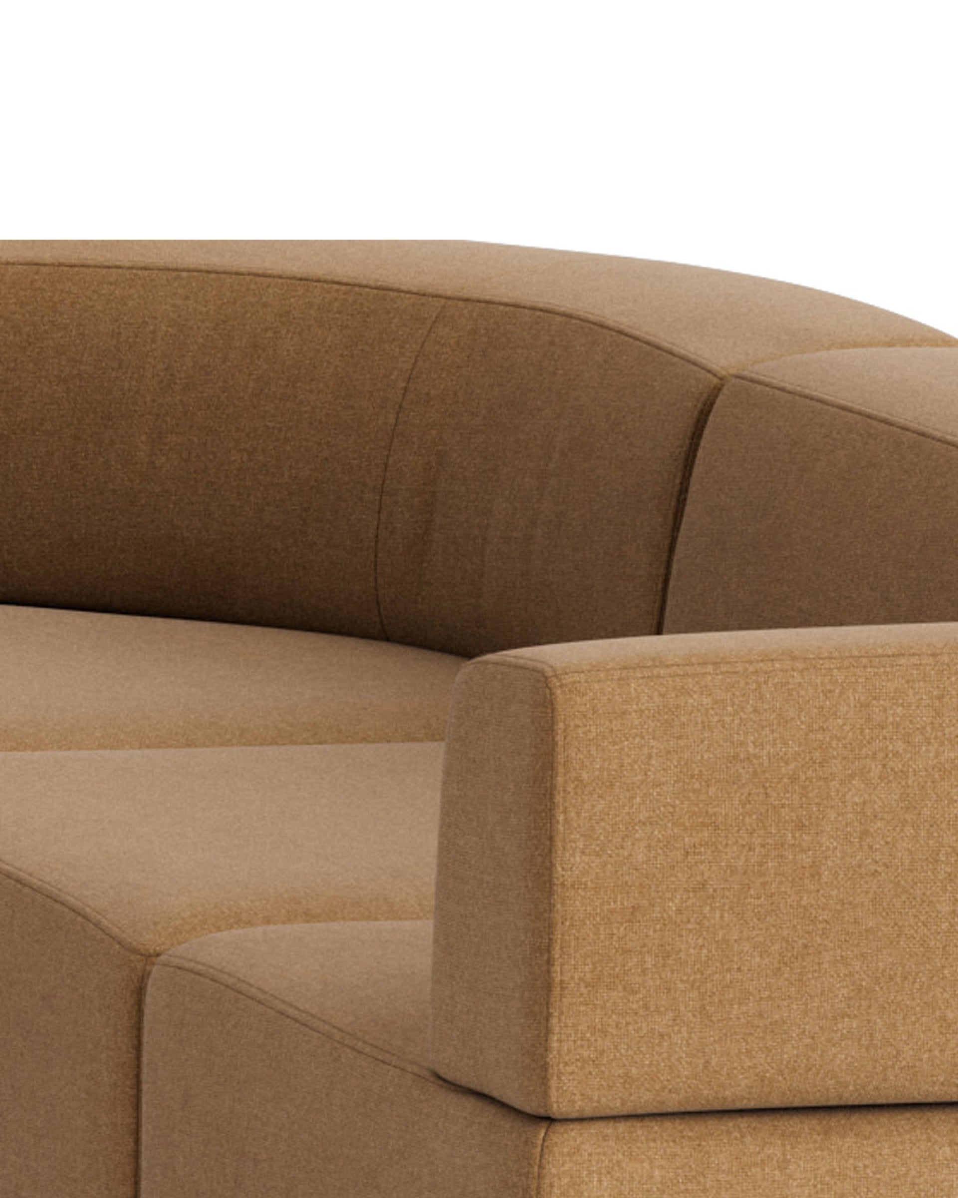 Stretch Large Angled Corner Sofa - Fossil Fawn