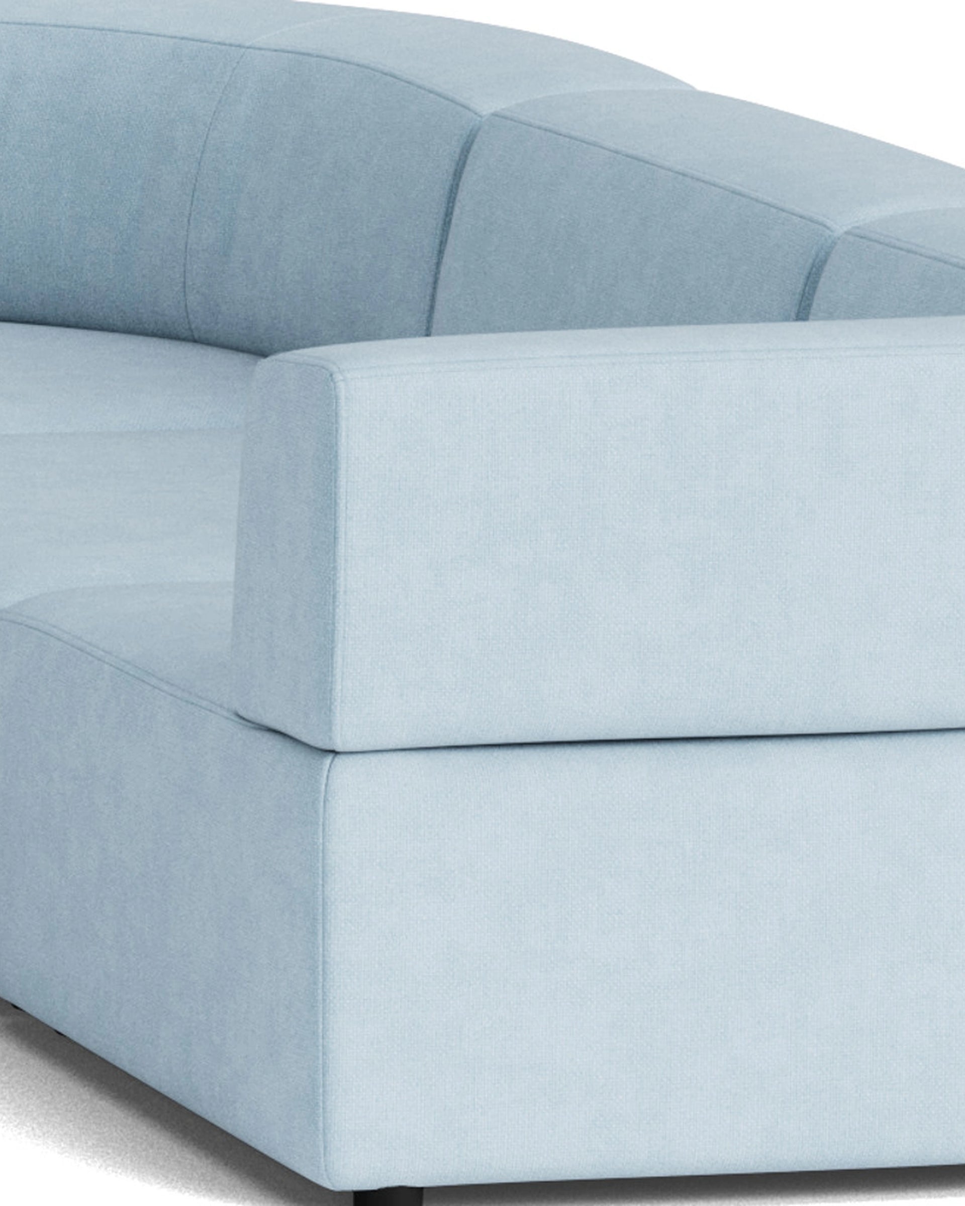 Stretch Large Angled Corner Sofa - Fossil Powder Blue
