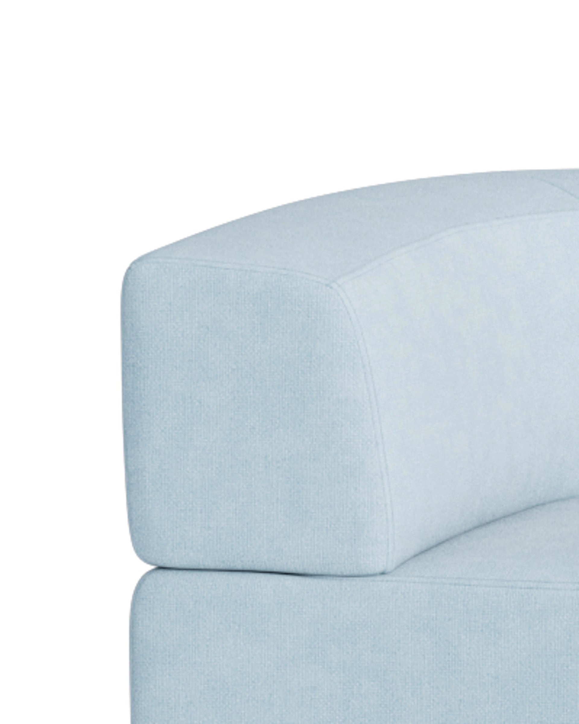Stretch Large Angled Corner Sofa - Fossil Powder Blue