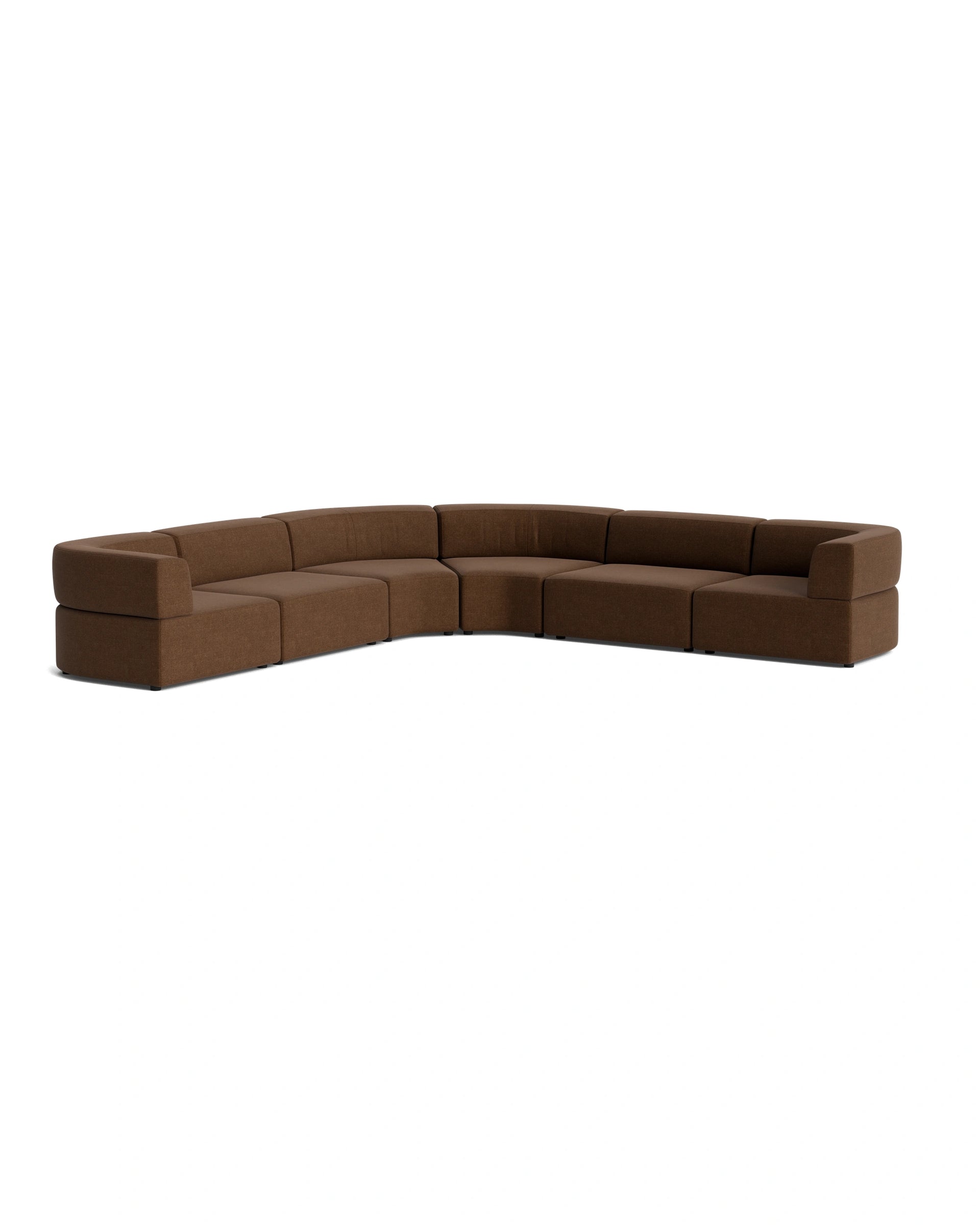 Stretch Large Angled Corner Sofa - Fossil Chocolate