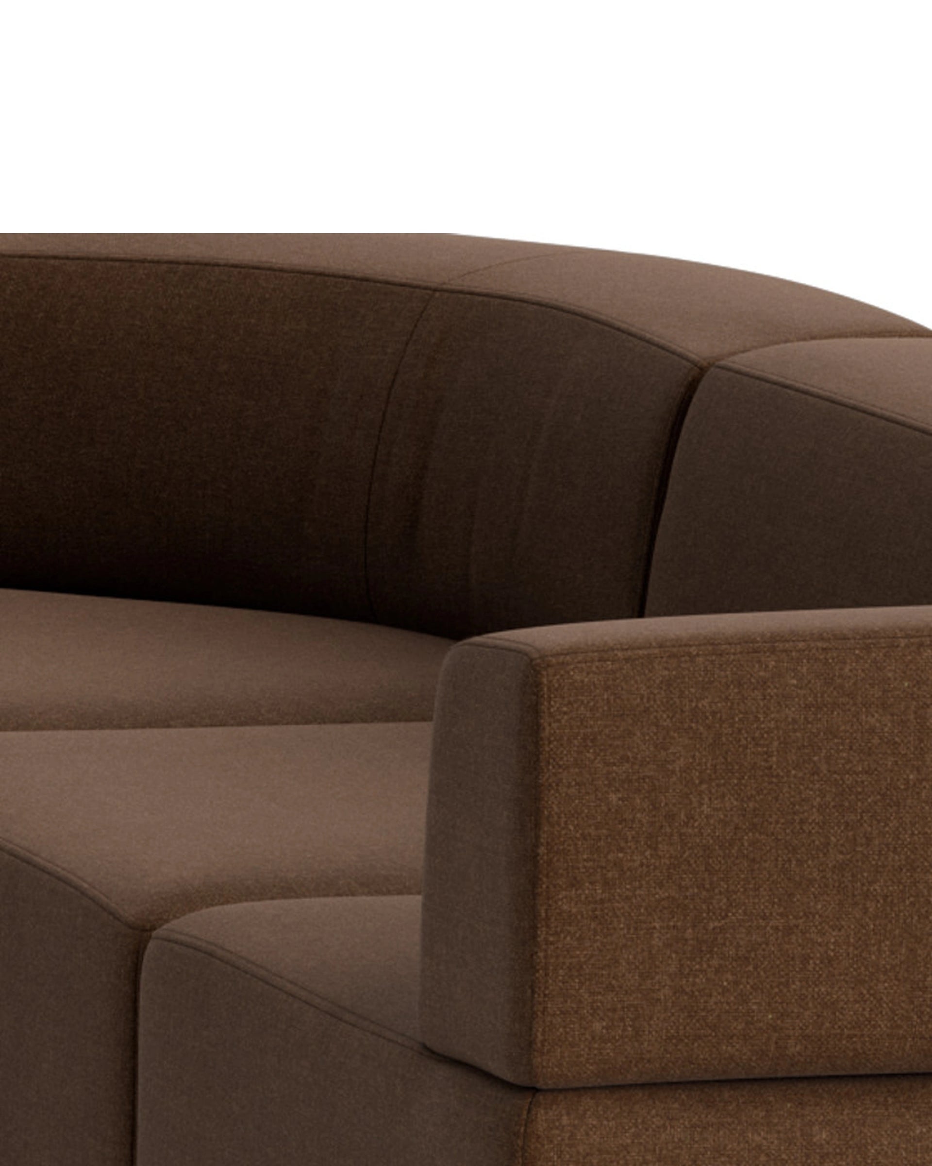 Stretch Large Angled Corner Sofa - Fossil Chocolate