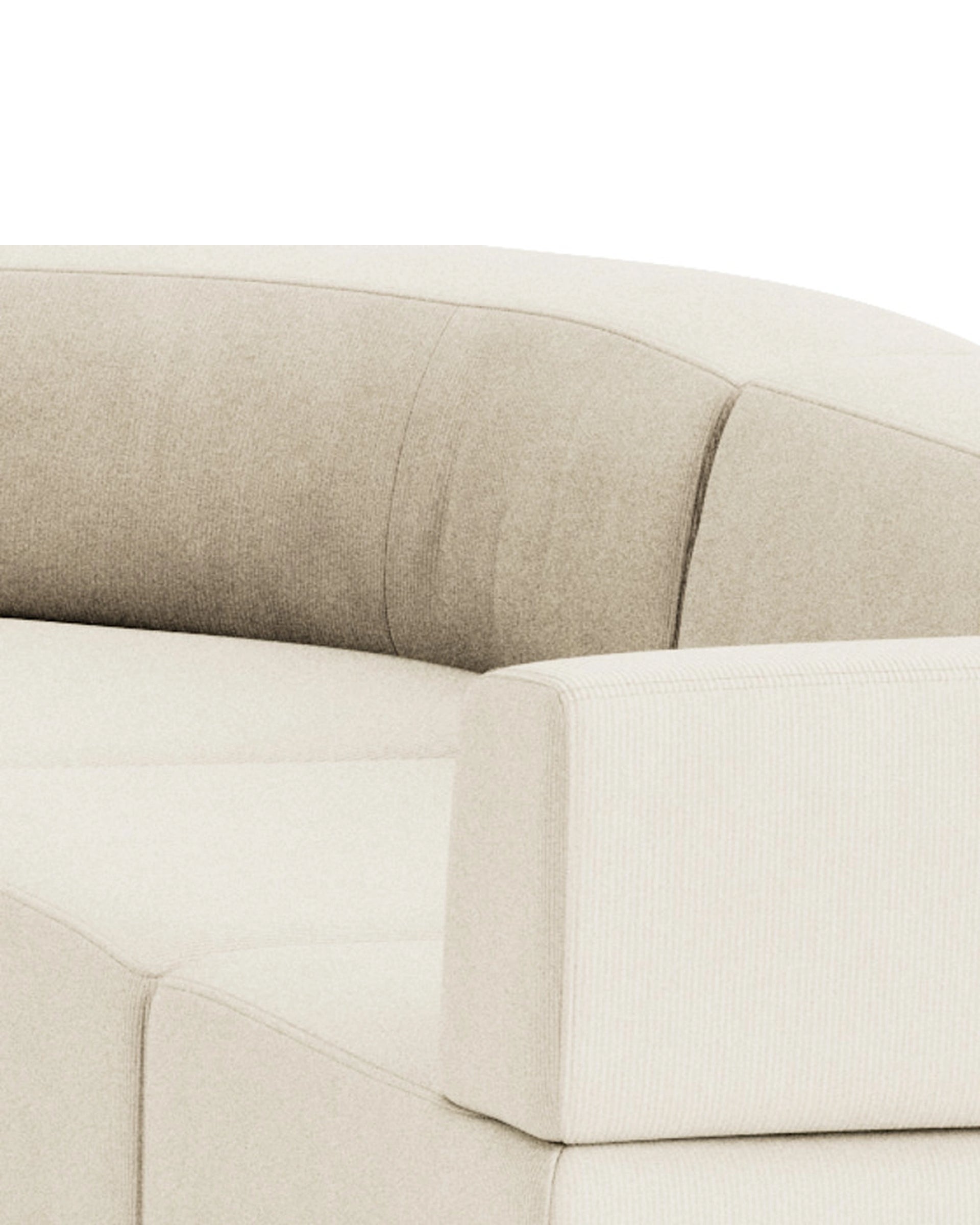 Stretch Large Angled Corner Sofa - Corduroy Off White