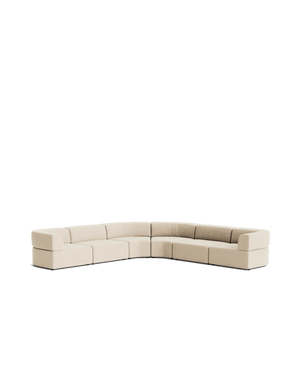 Stretch Large Angled Corner Sofa - Corduroy Mist