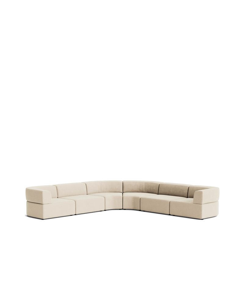 Stretch Large Angled Corner Sofa - Corduroy Mist
