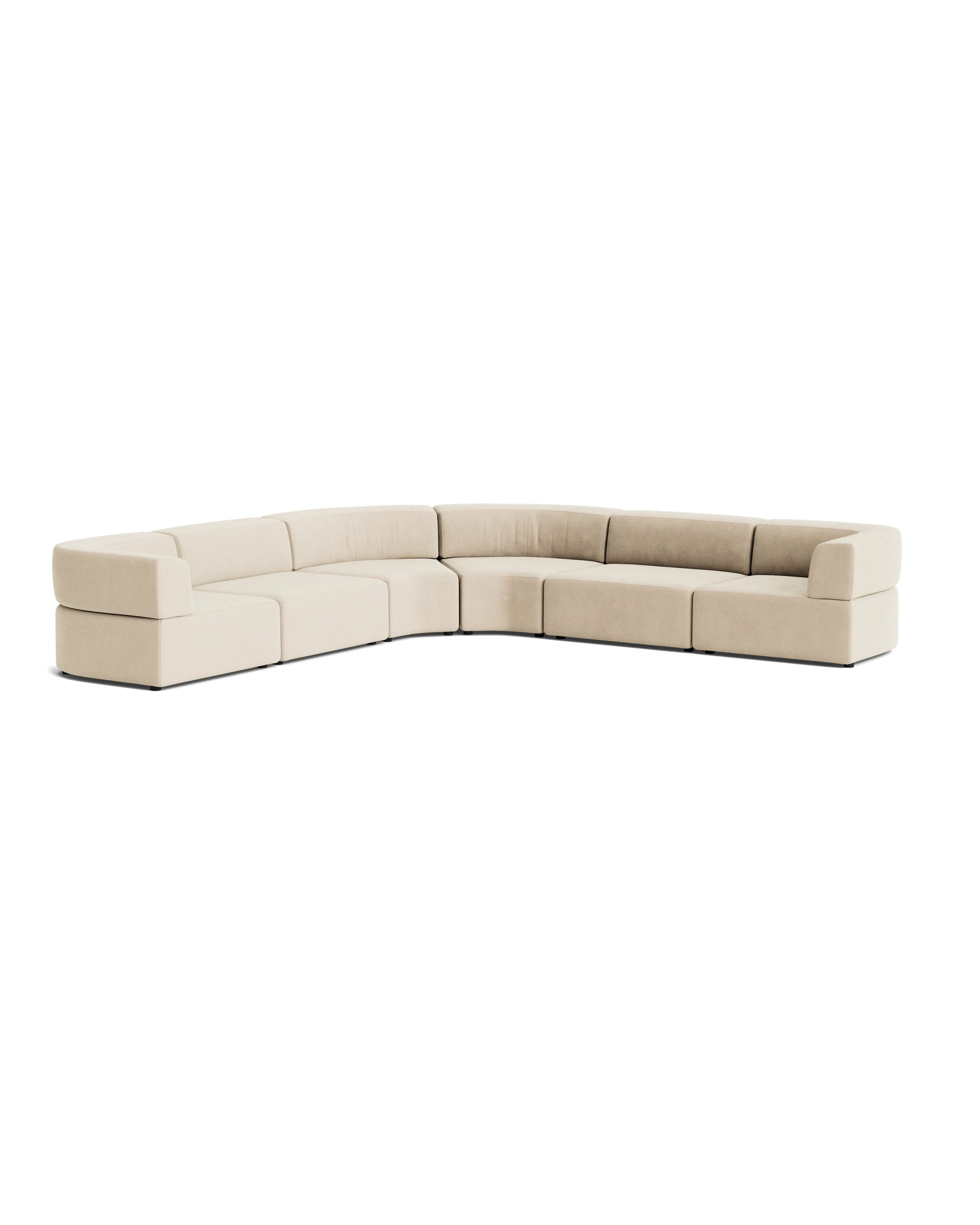 Stretch Large Angled Corner Sofa - Corduroy Mist