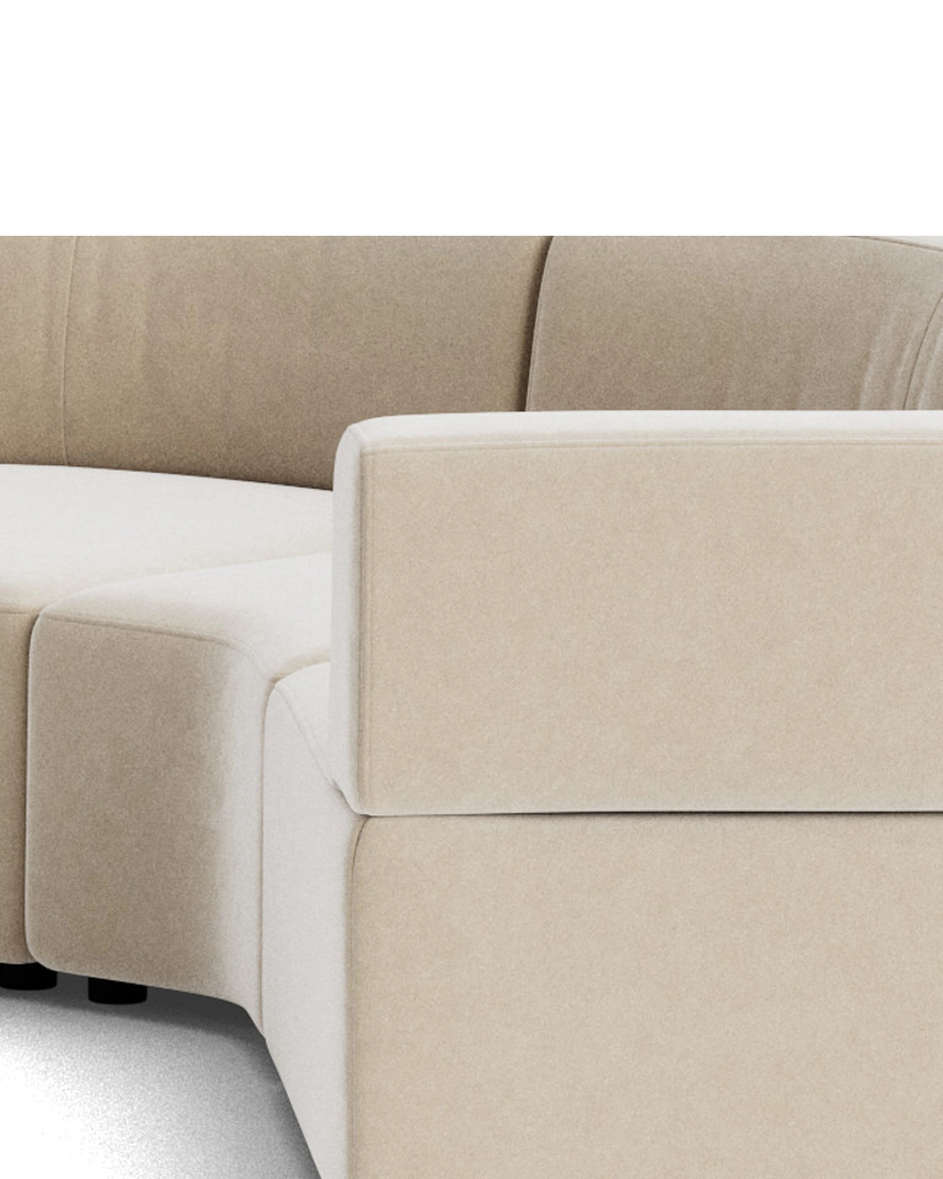 Stretch Angled Corner Sofa - Eden Ecru