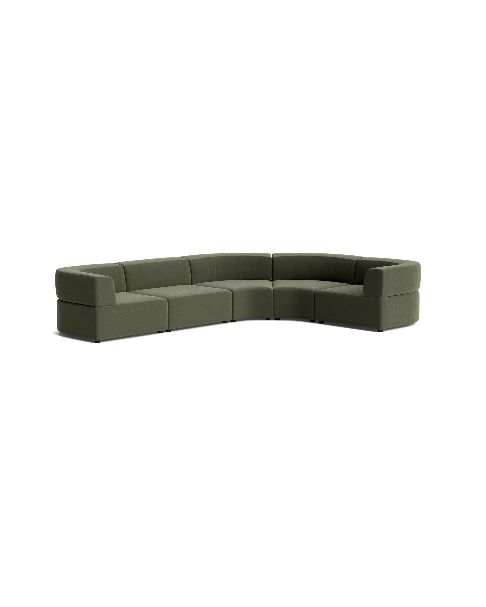 Stretch Angled Corner Sofa - Eden Leaf
