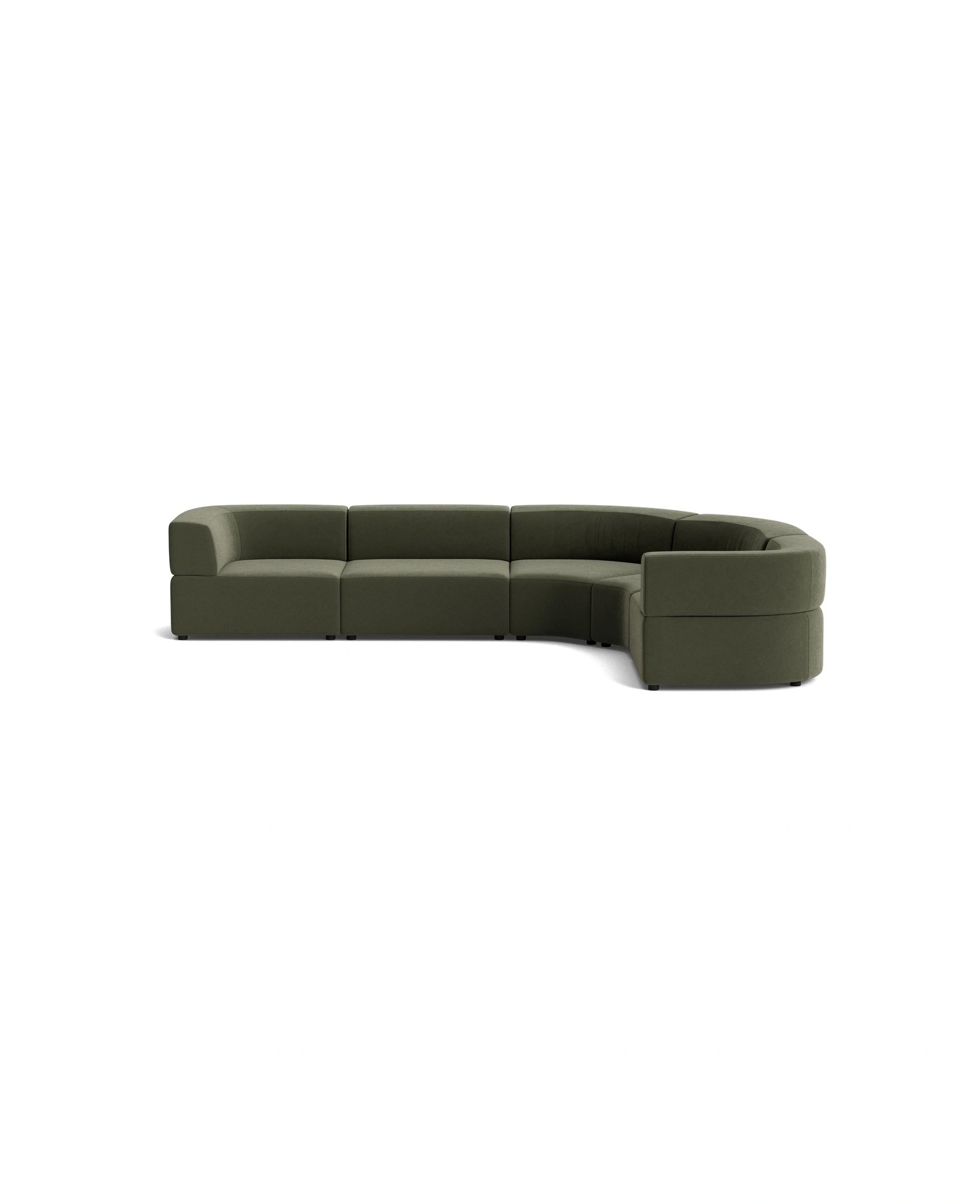 Stretch Angled Corner Sofa - Eden Leaf