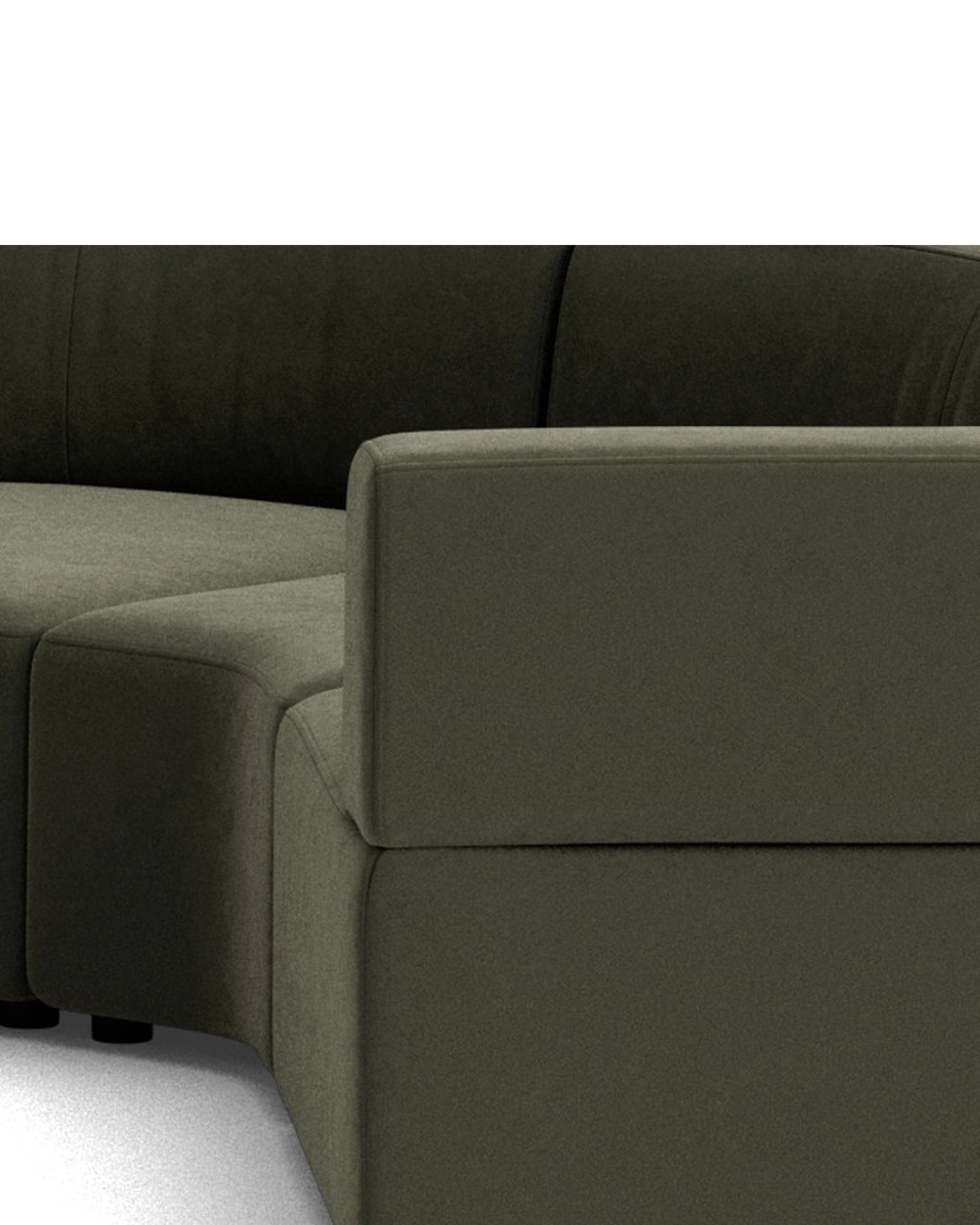 Stretch Angled Corner Sofa - Eden Leaf