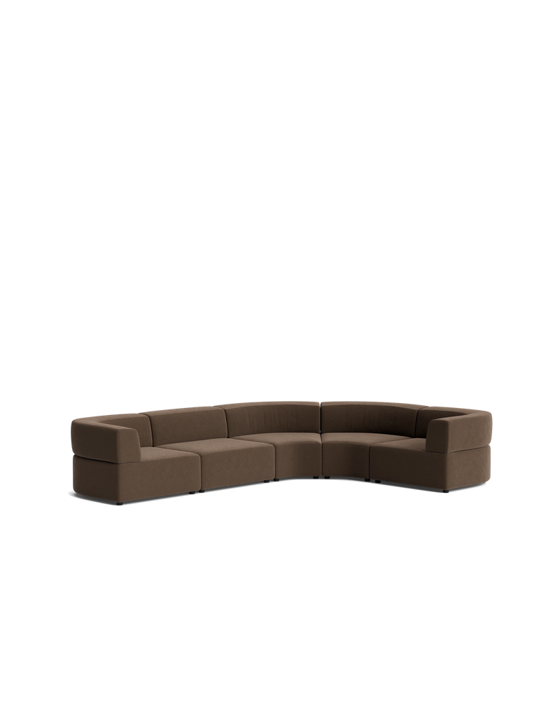 Stretch Angled Corner Sofa - Eden Java