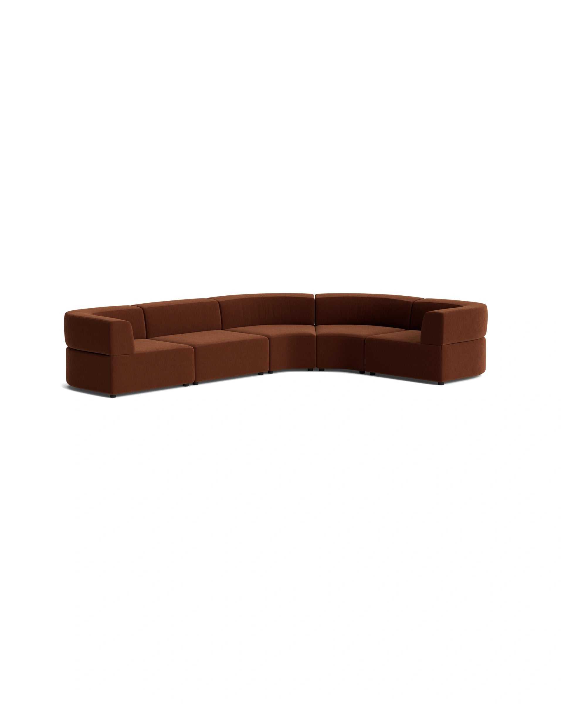 Stretch Angled Corner Sofa - Eden Brick