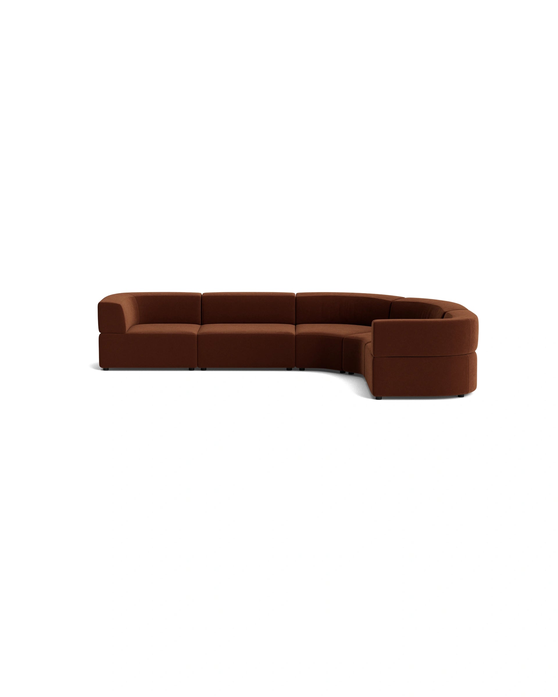 Stretch Angled Corner Sofa - Eden Brick