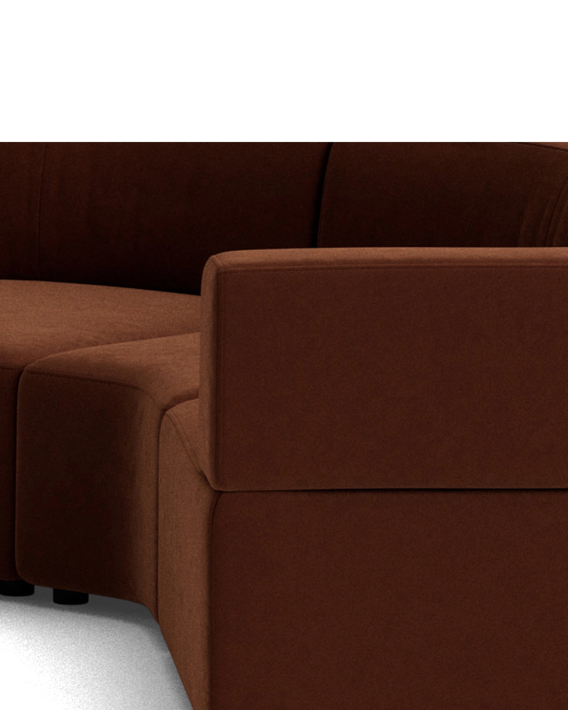 Stretch Angled Corner Sofa - Eden Brick