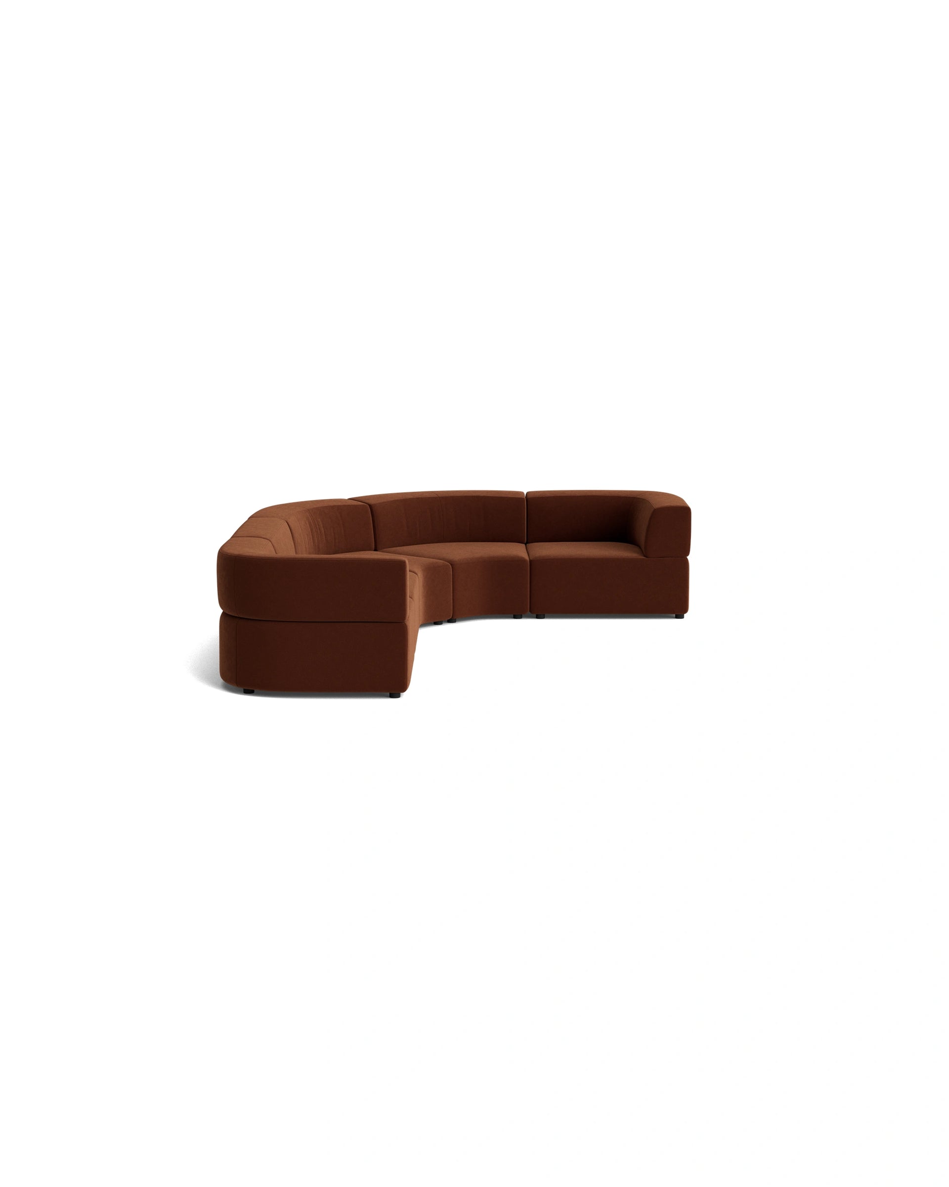 Stretch Angled Corner Sofa - Eden Brick