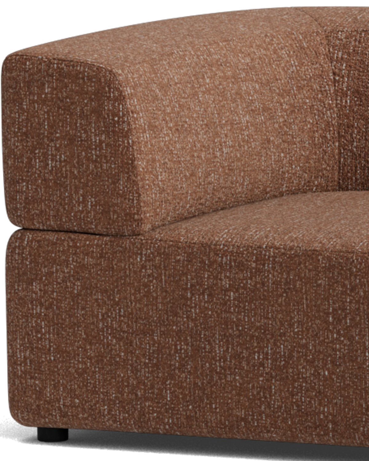 Stretch Angled Corner Sofa - Fleck Rust