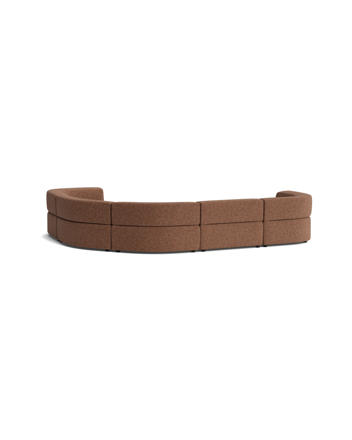 Stretch Angled Corner Sofa - Fleck Rust