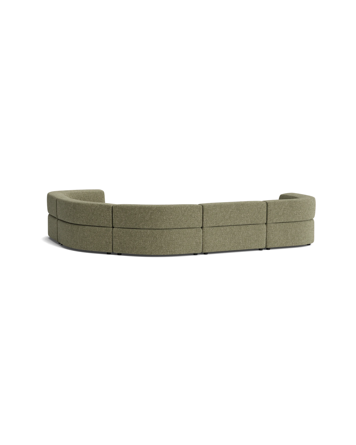 Stretch Angled Corner Sofa - Fleck Olive