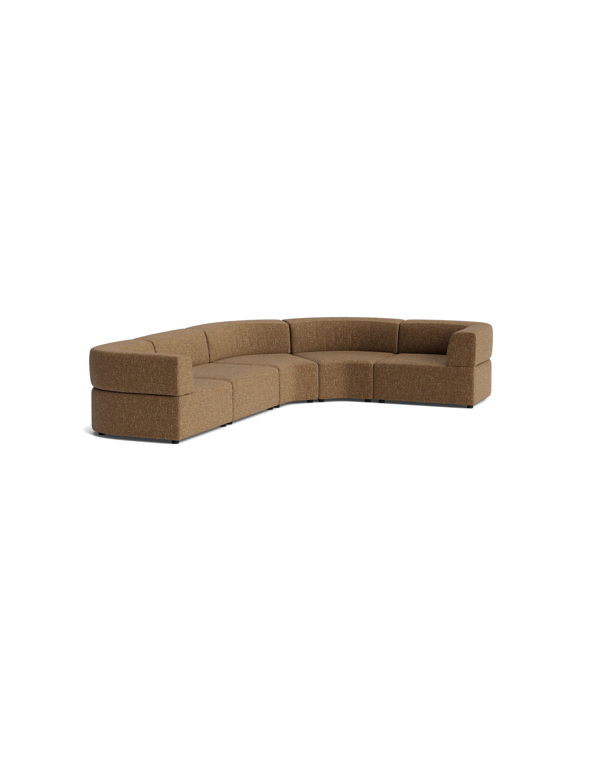 Stretch Angled Corner Sofa - Fleck Ginger