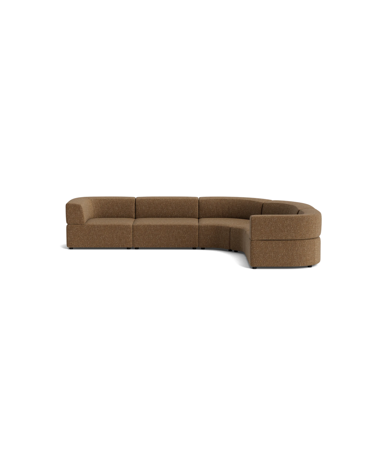 Stretch Angled Corner Sofa - Fleck Ginger
