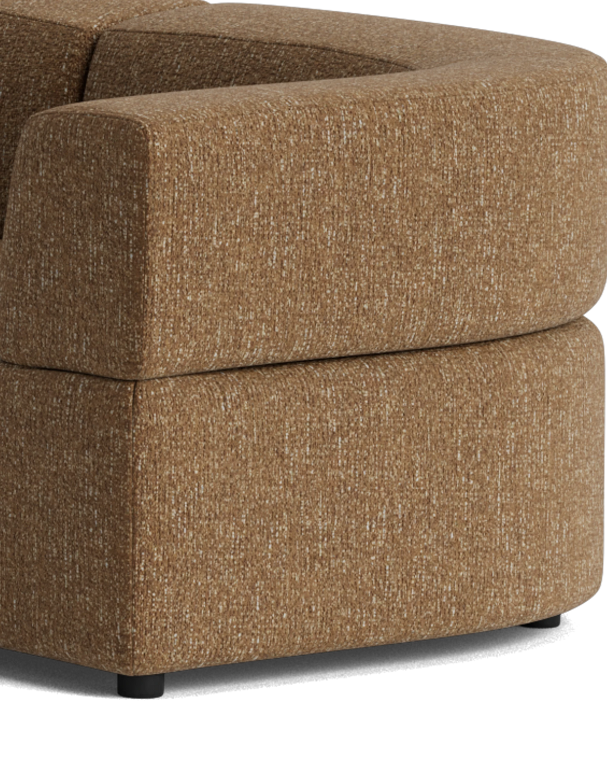 Stretch Angled Corner Sofa - Fleck Ginger