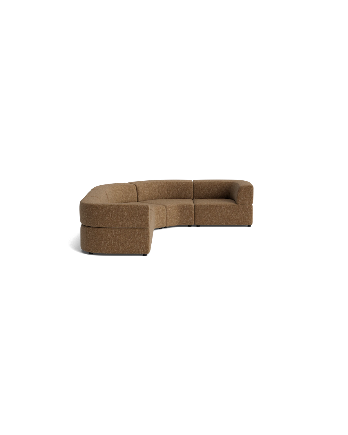 Stretch Angled Corner Sofa - Fleck Ginger