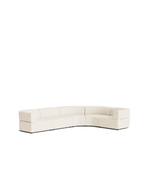 Stretch Angled Corner Sofa - Fossil Vanilla