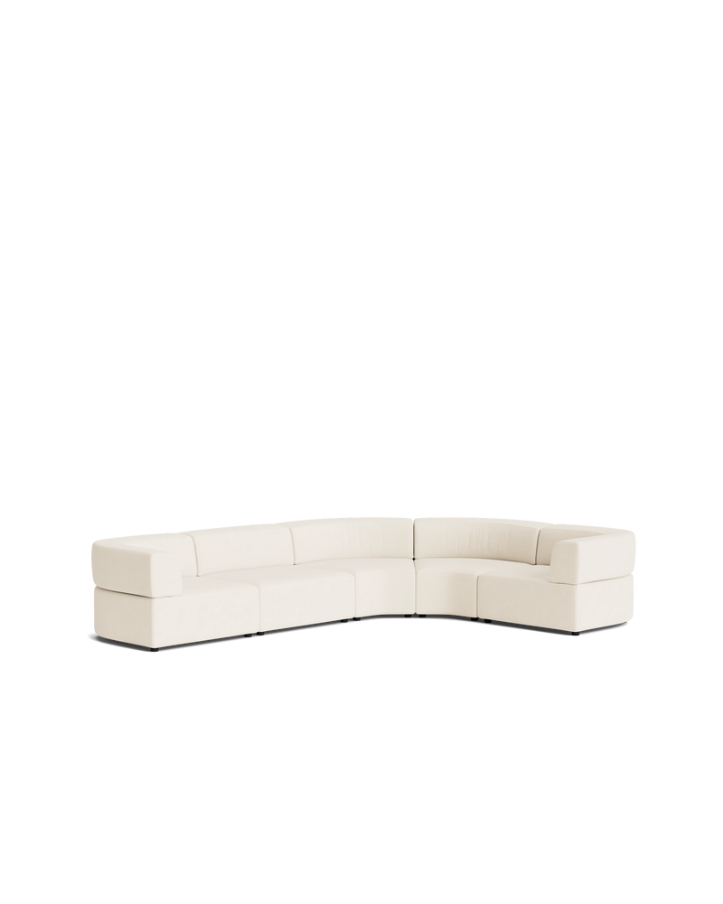 Stretch Angled Corner Sofa - Fossil Vanilla