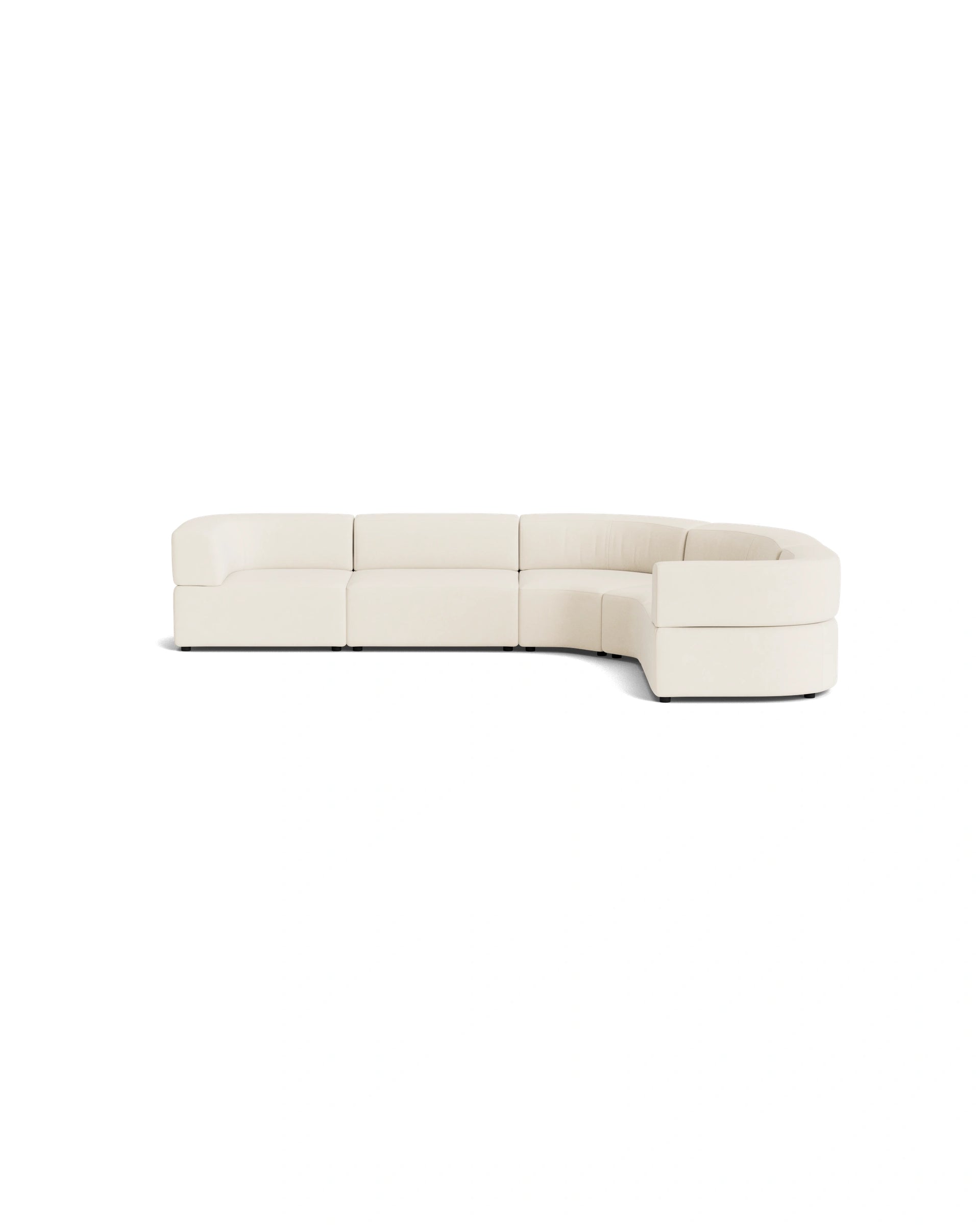Stretch Angled Corner Sofa - Fossil Vanilla