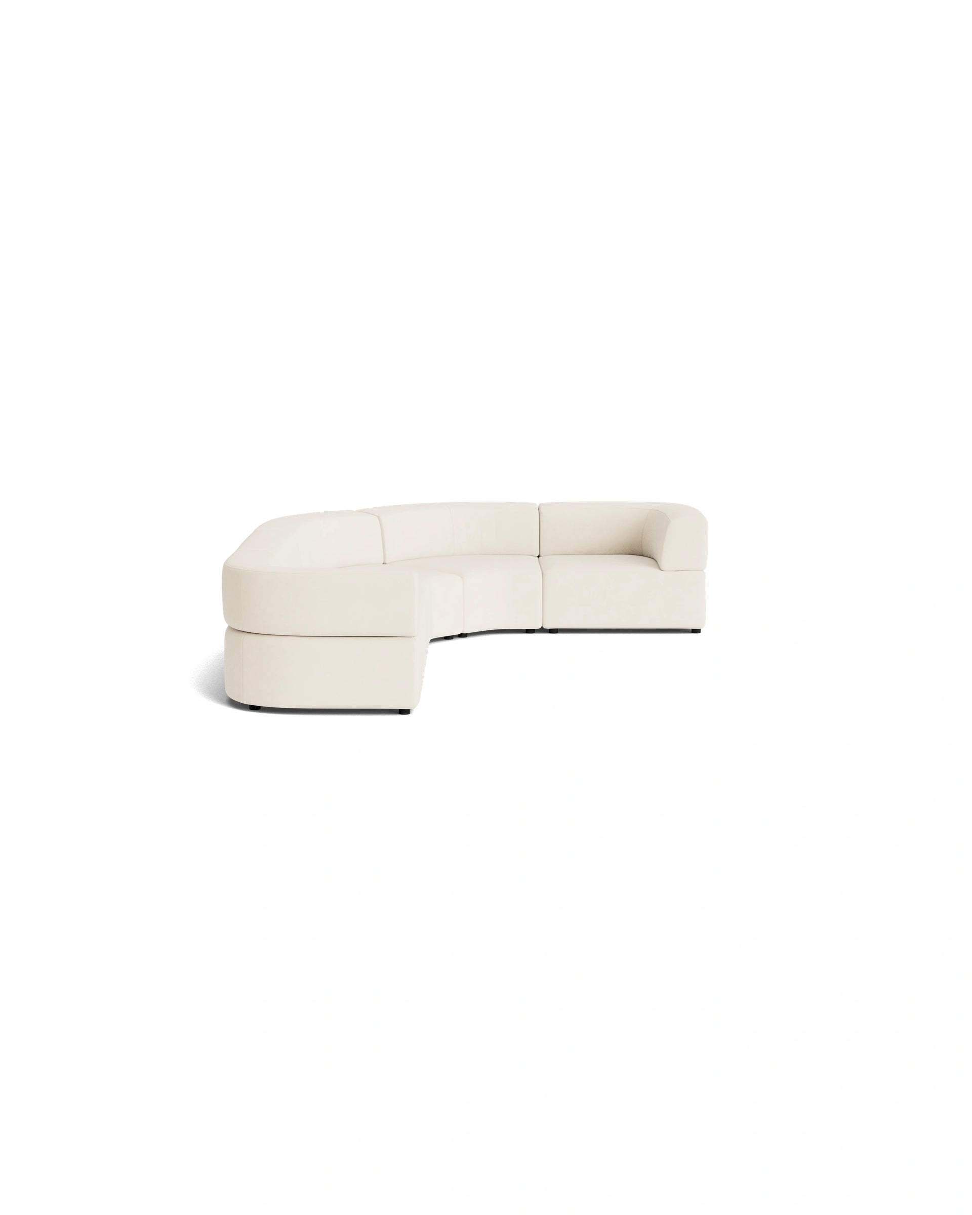 Stretch Angled Corner Sofa - Fossil Vanilla