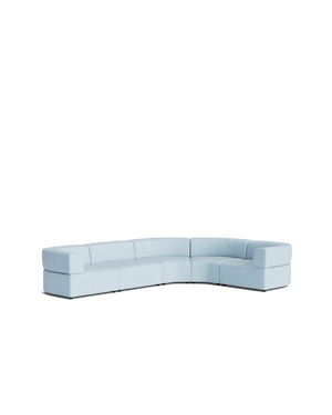 Stretch Angled Corner Sofa - Fossil Powder Blue