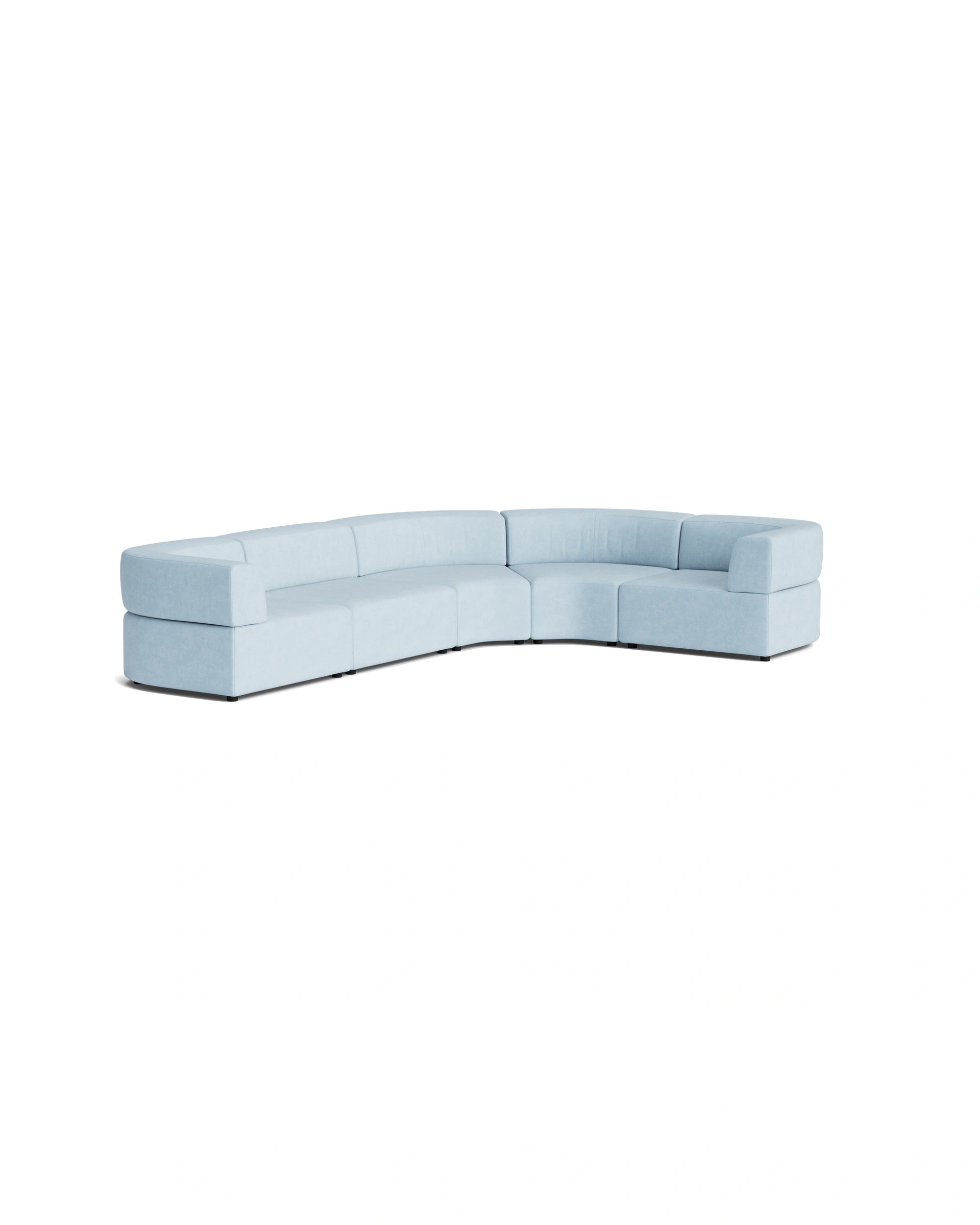 Stretch Angled Corner Sofa - Fossil Powder Blue
