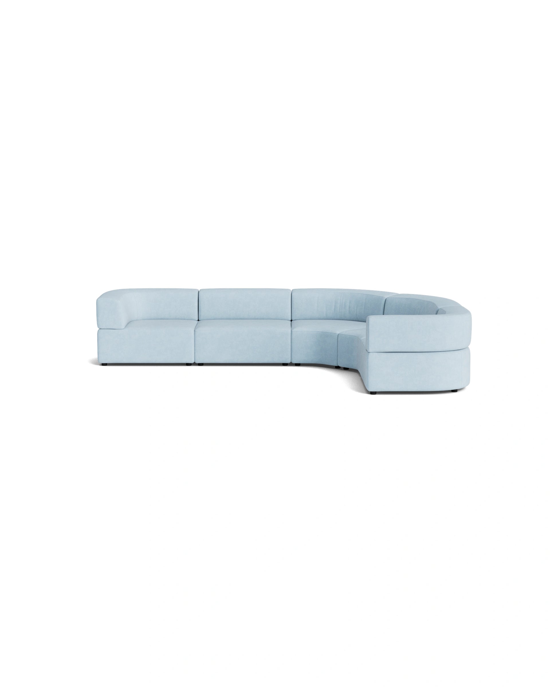 Stretch Angled Corner Sofa - Fossil Powder Blue
