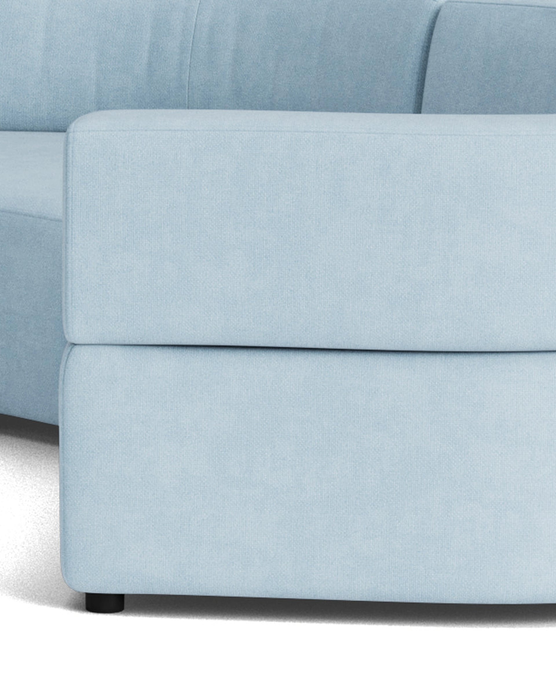 Stretch Angled Corner Sofa - Fossil Powder Blue