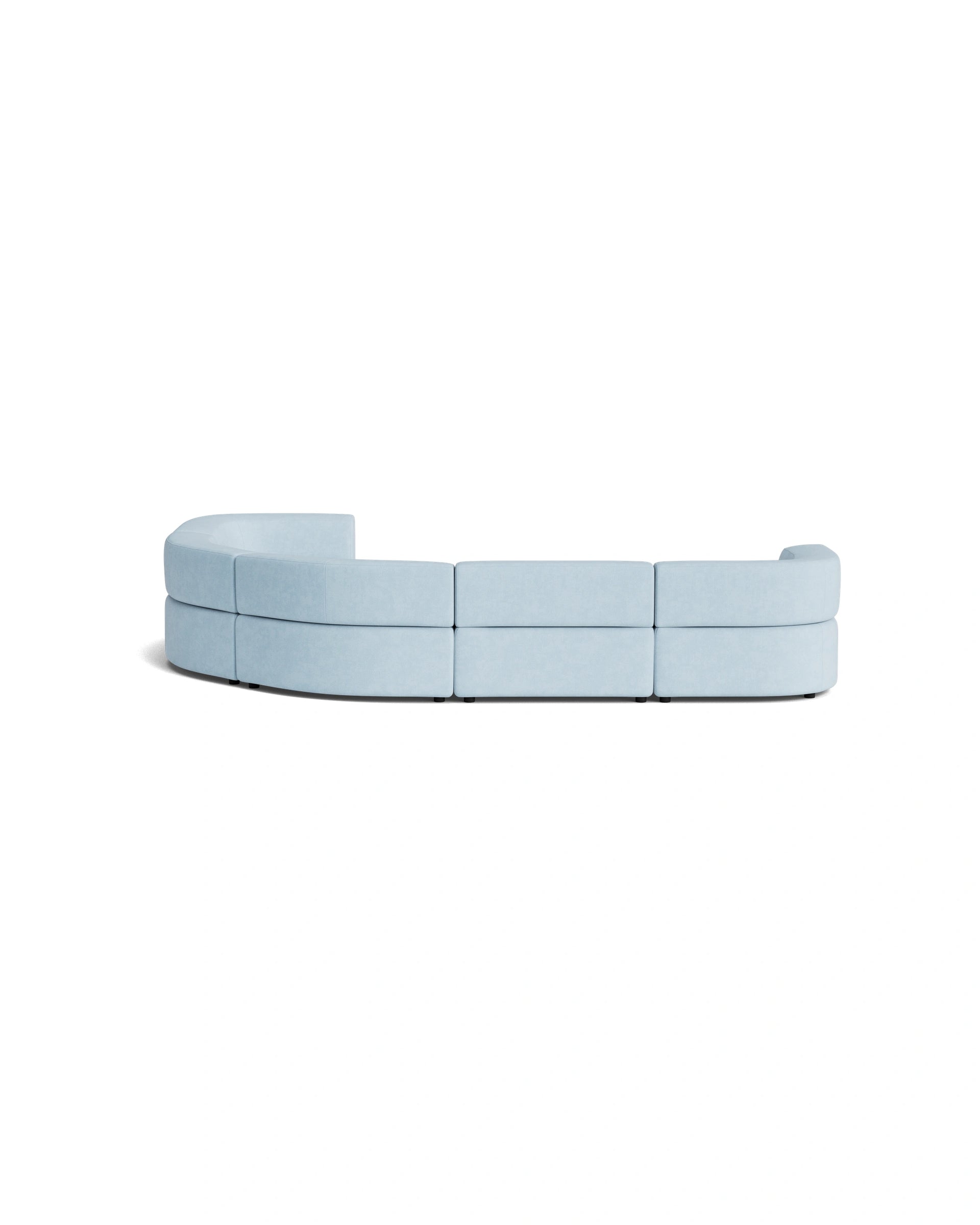 Stretch Angled Corner Sofa - Fossil Powder Blue