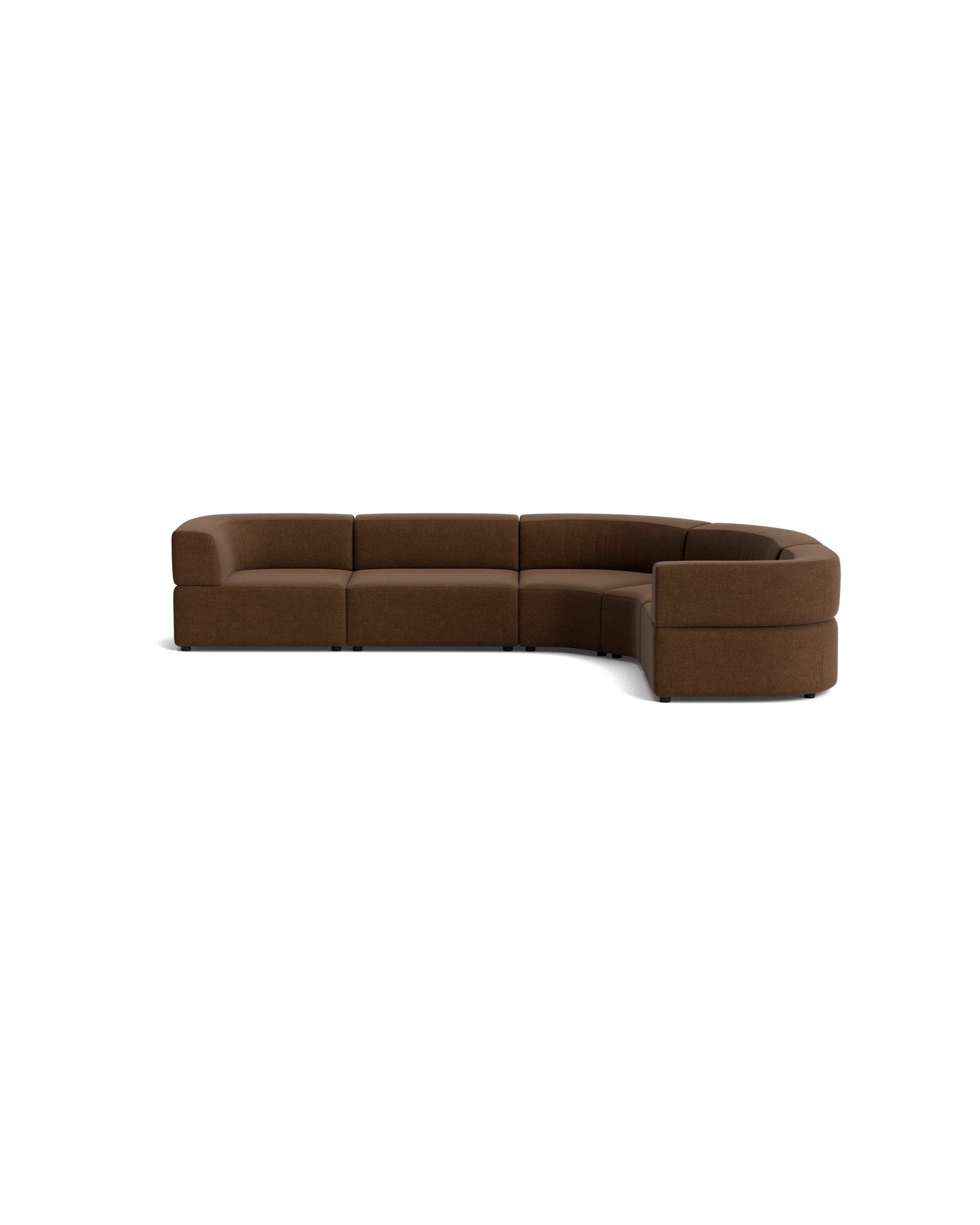 Stretch Angled Corner Sofa - Fossil Chocolate
