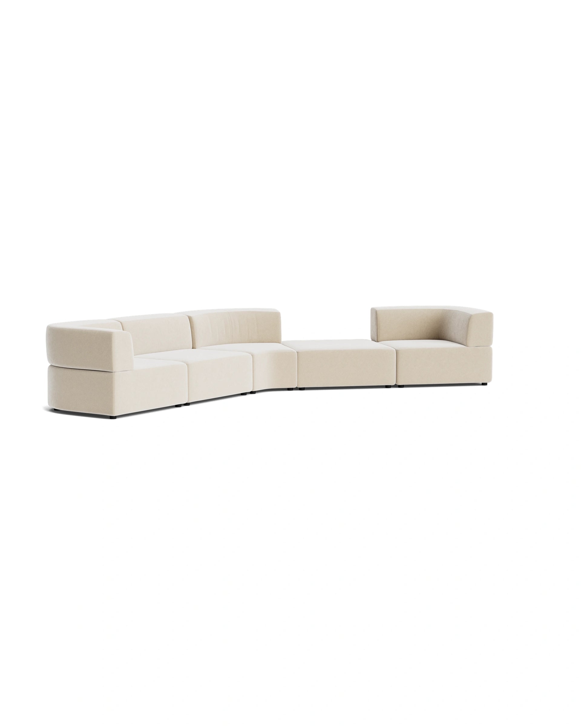 Stretch Large Angled Gap Sofa - Eden Ecru