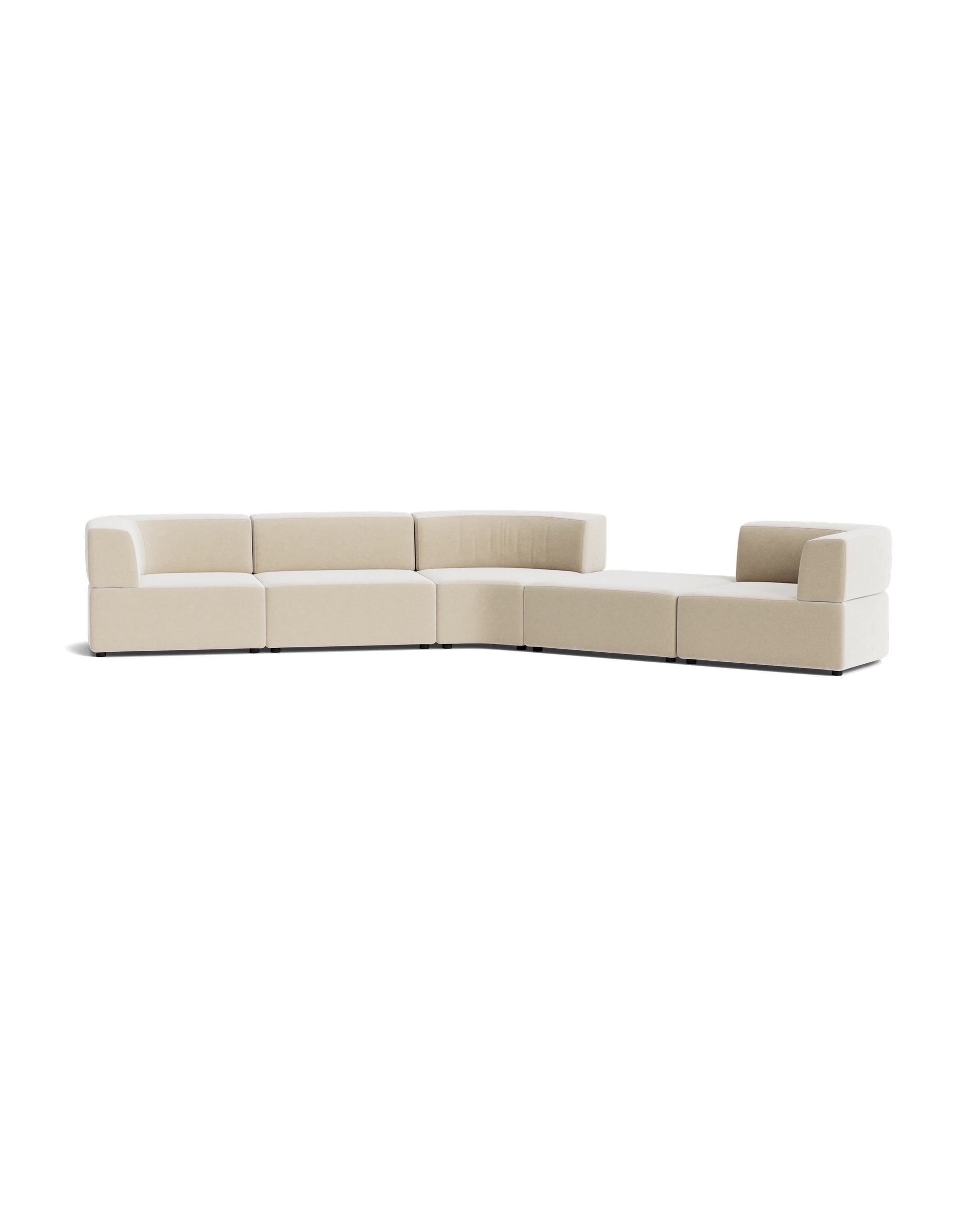 Stretch Large Angled Gap Sofa - Eden Ecru