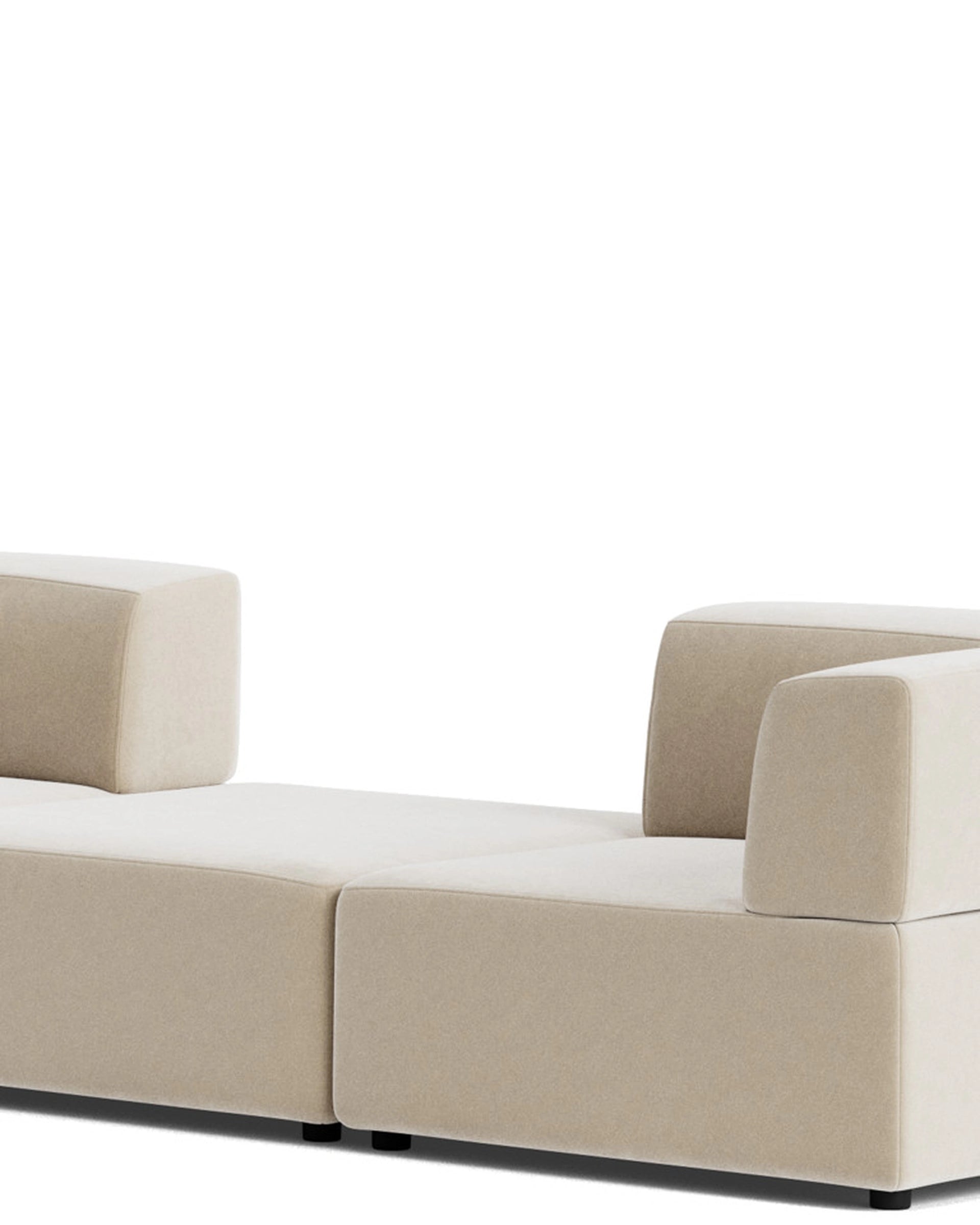 Stretch Large Angled Gap Sofa - Eden Ecru