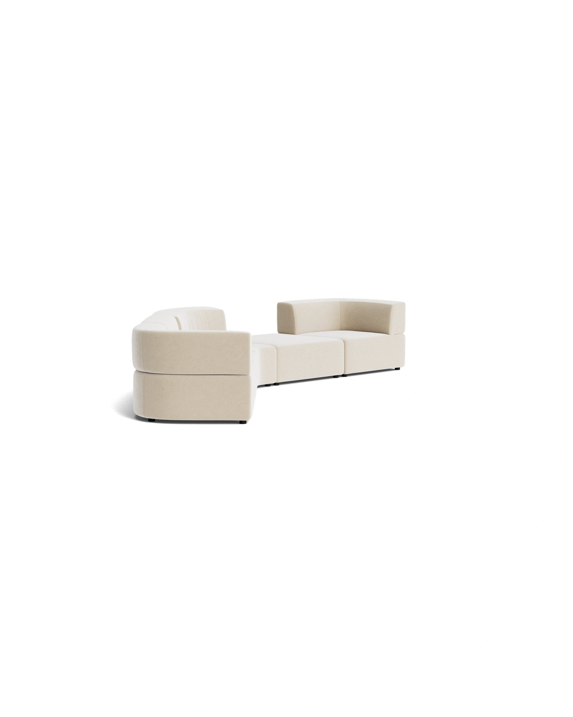 Stretch Large Angled Gap Sofa - Eden Ecru