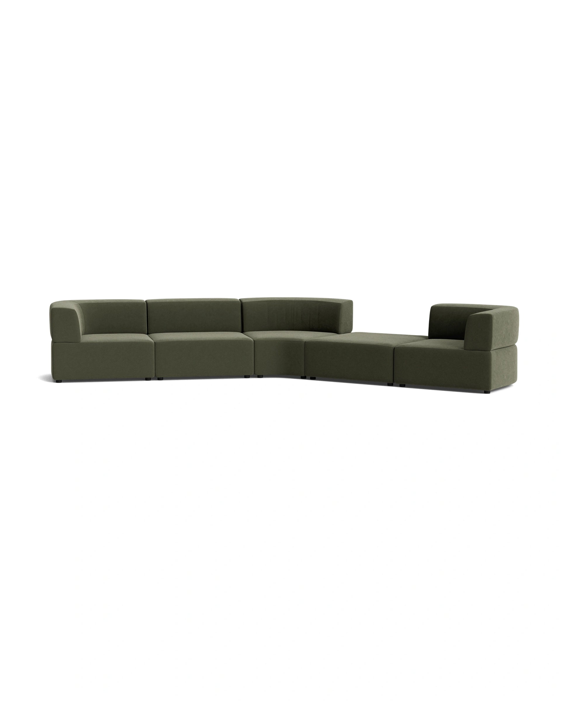 Stretch Large Angled Gap Sofa - Eden Leaf