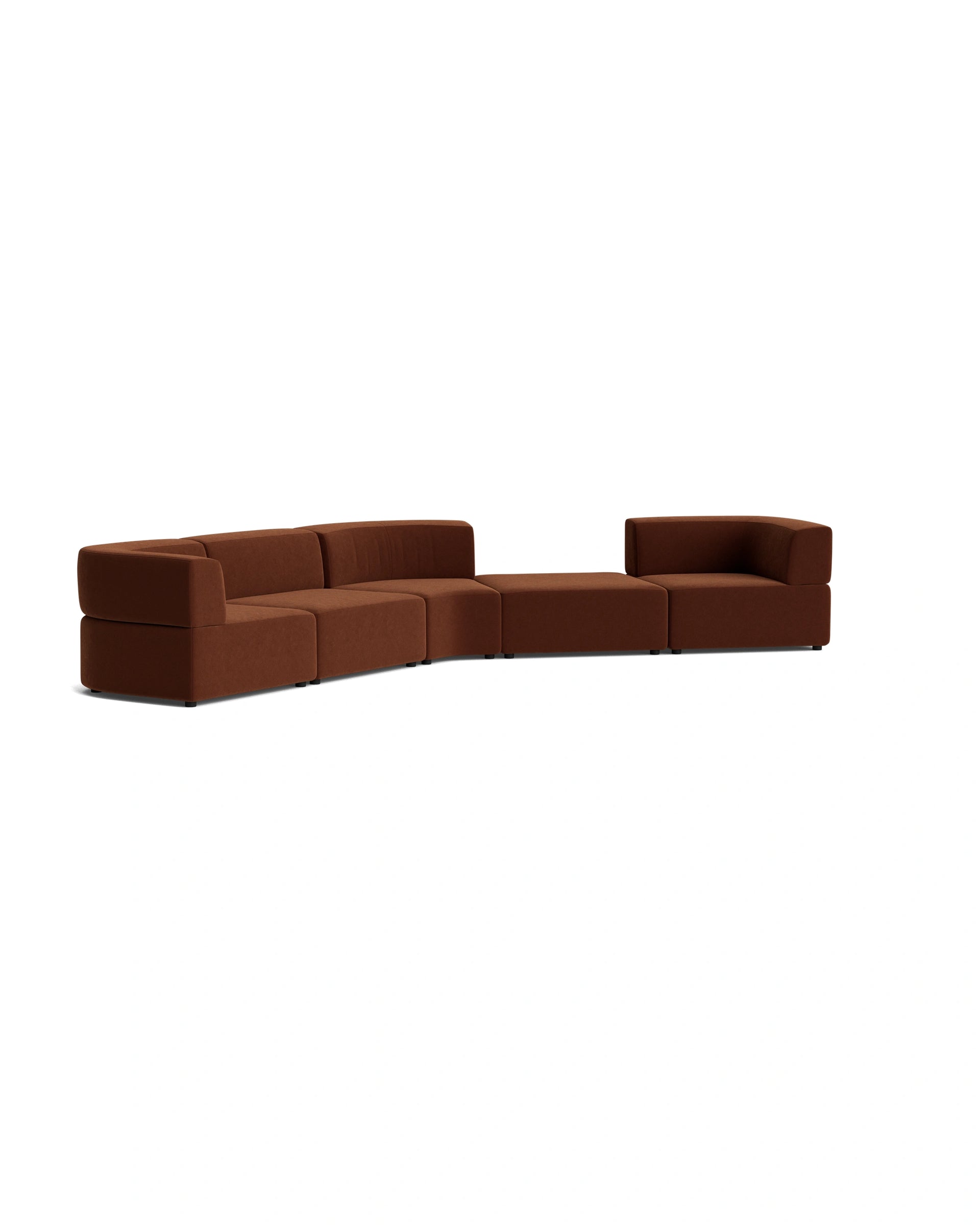 Stretch Large Angled Gap Sofa - Eden Brick