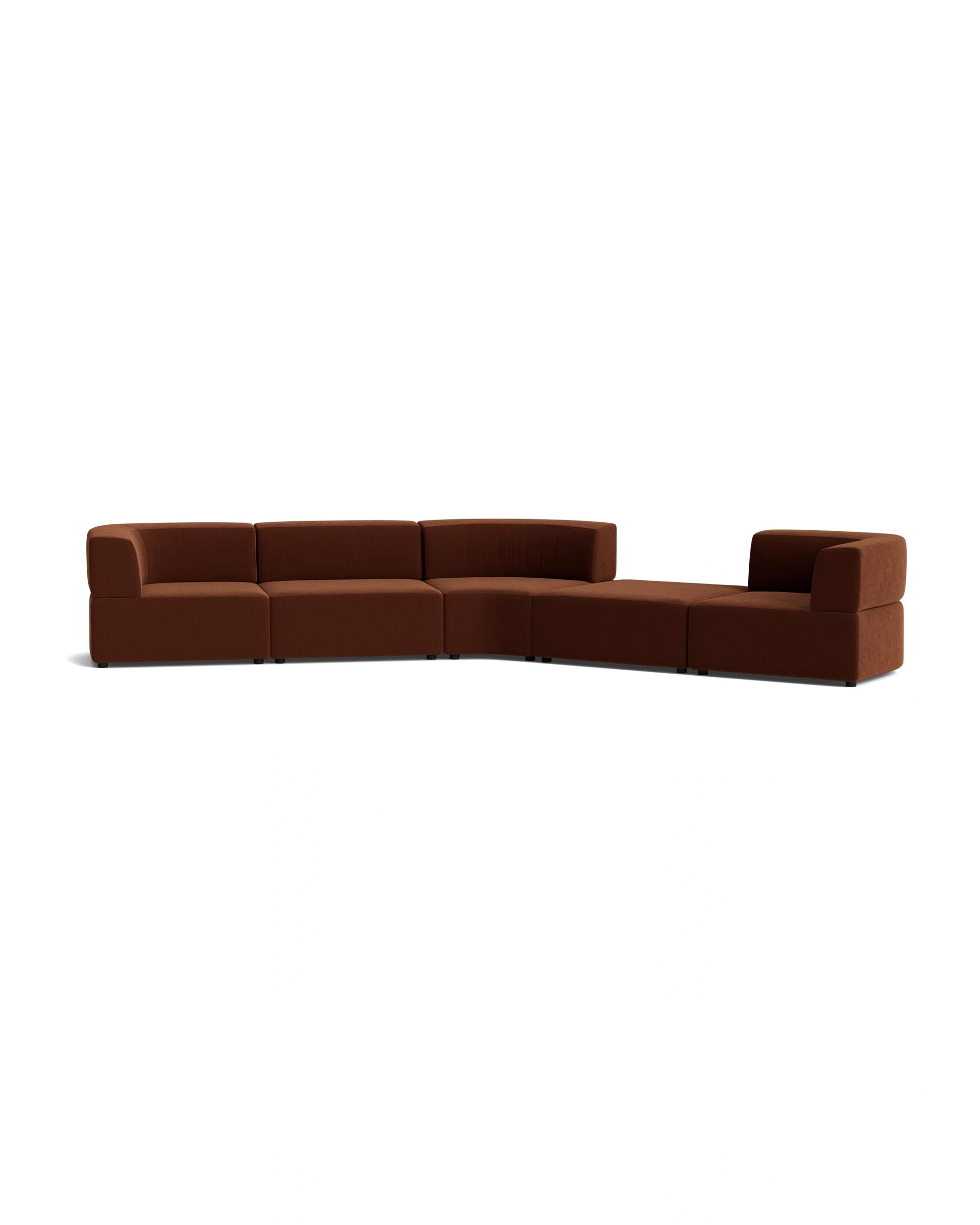 Stretch Large Angled Gap Sofa - Eden Brick
