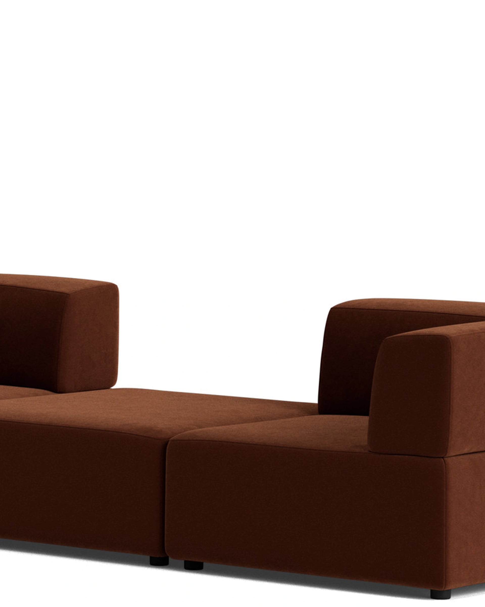 Stretch Large Angled Gap Sofa - Eden Brick