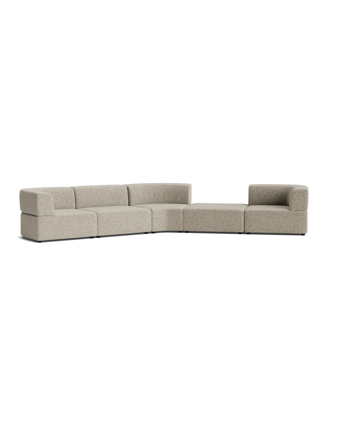 Stretch Large Angled Gap Sofa - Fleck Smoke