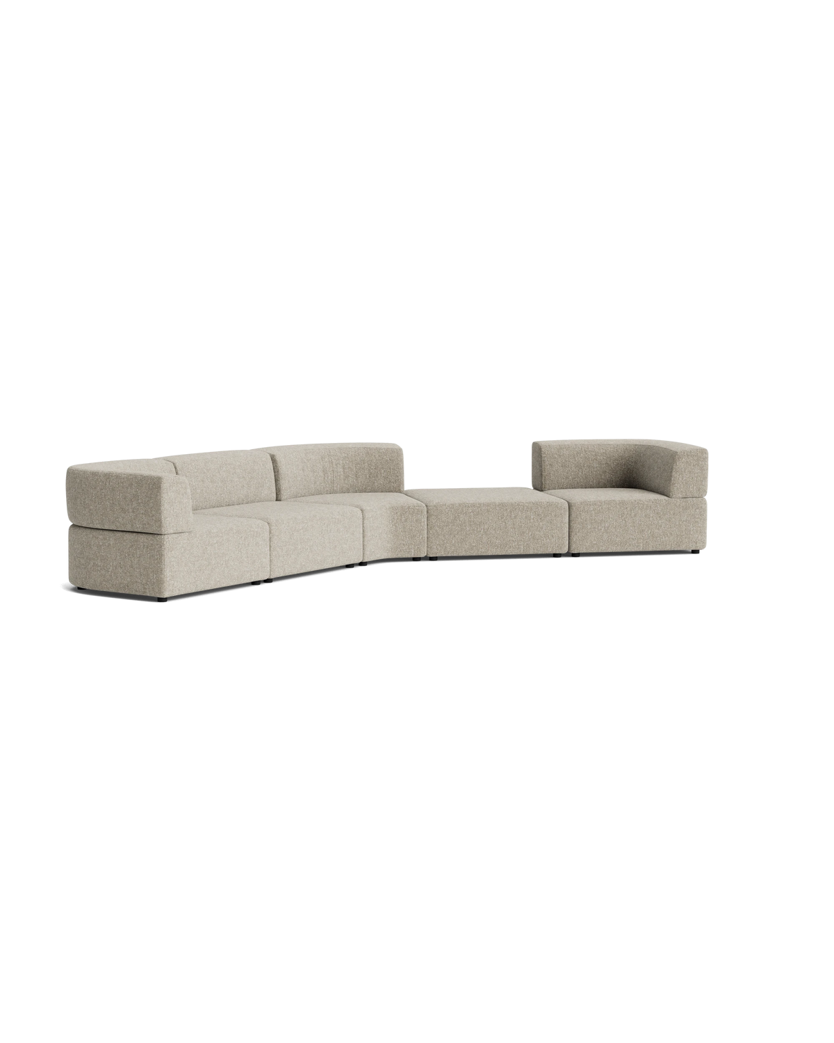 Stretch Large Angled Gap Sofa - Fleck Smoke